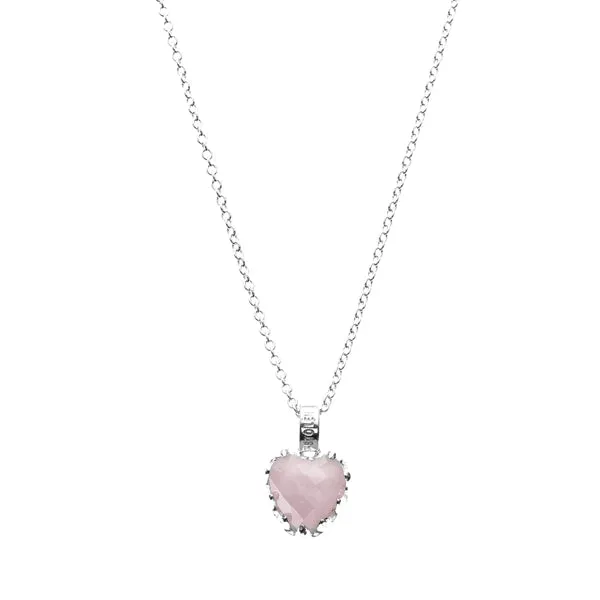 Stolen Girlfriends Club Love Claw Necklace Rose Quartz