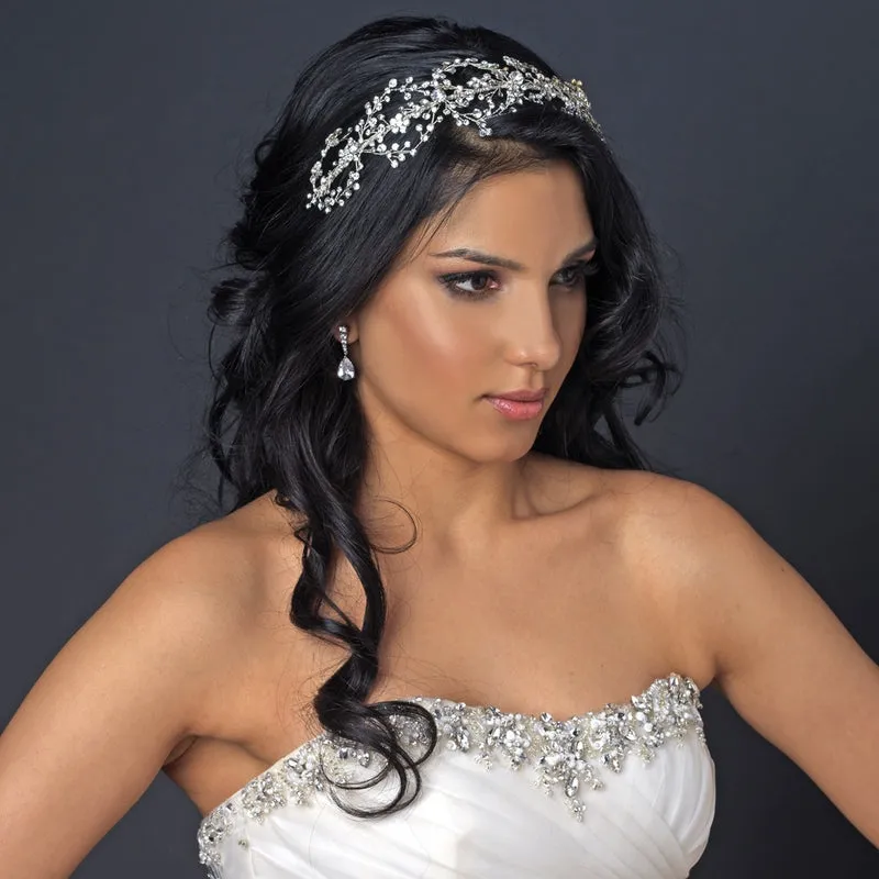 Stunning Hand-Wired Crystal Couture Bridal Hair Vine Headband