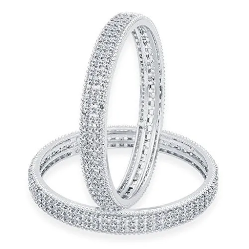 Sukkhi Fabulous Rhodium Plated AD Bangle For Women