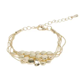 Sweet Heart Multi Heart Gold Bracelet