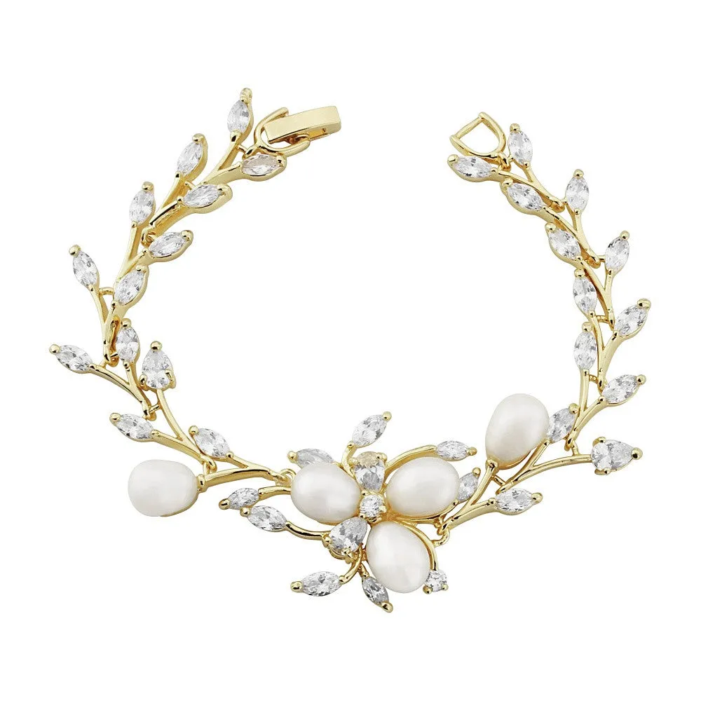 Sylvie Crystal and Pearl Bracelet