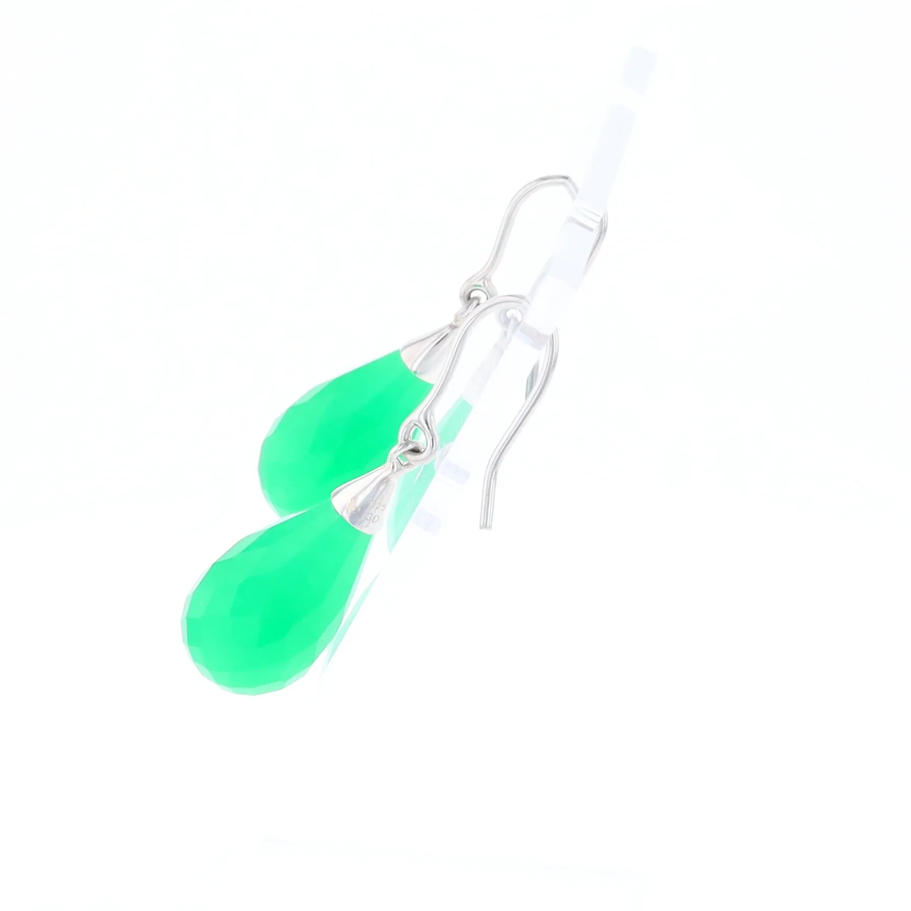 Teardrop Green Briolette Earrings