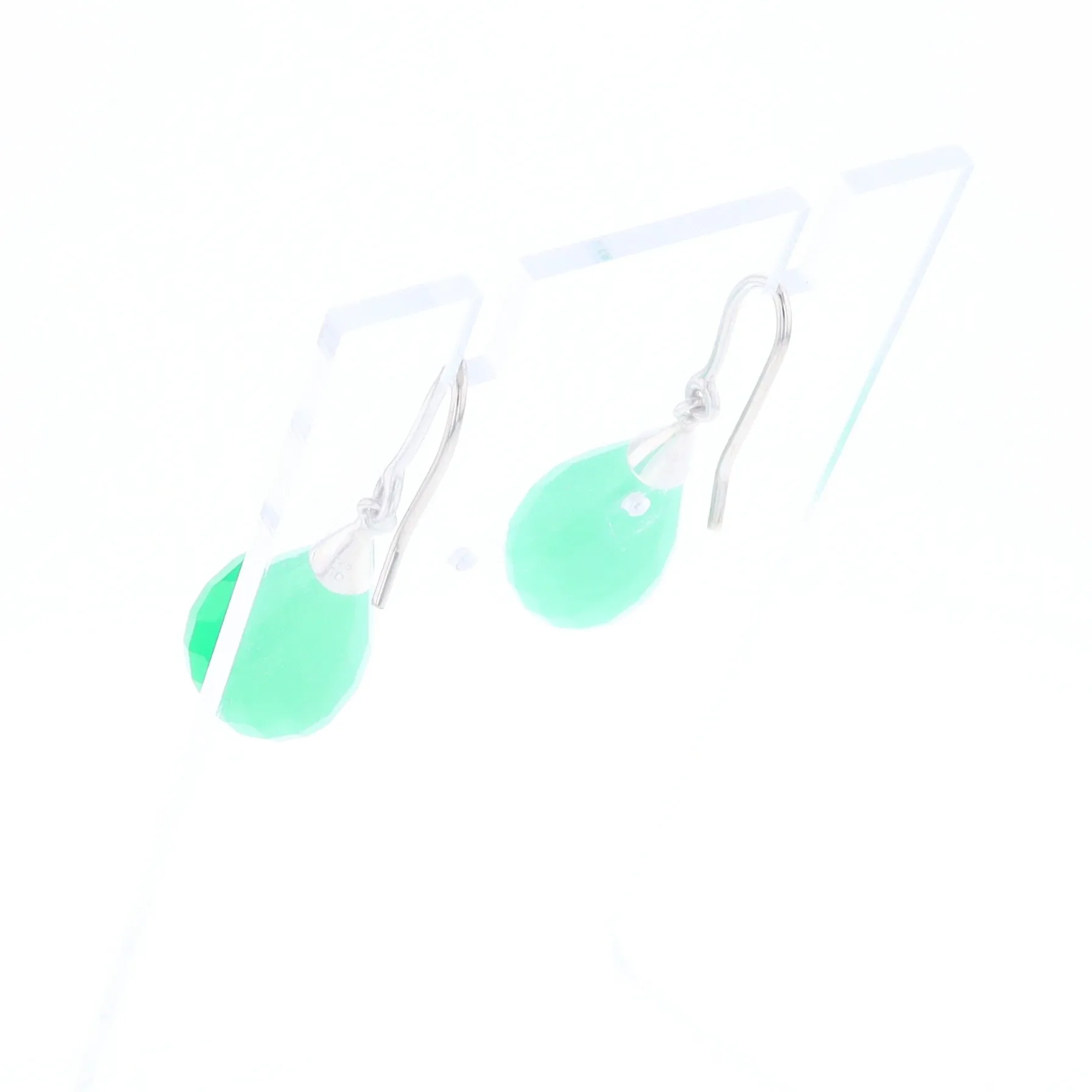 Teardrop Green Briolette Earrings