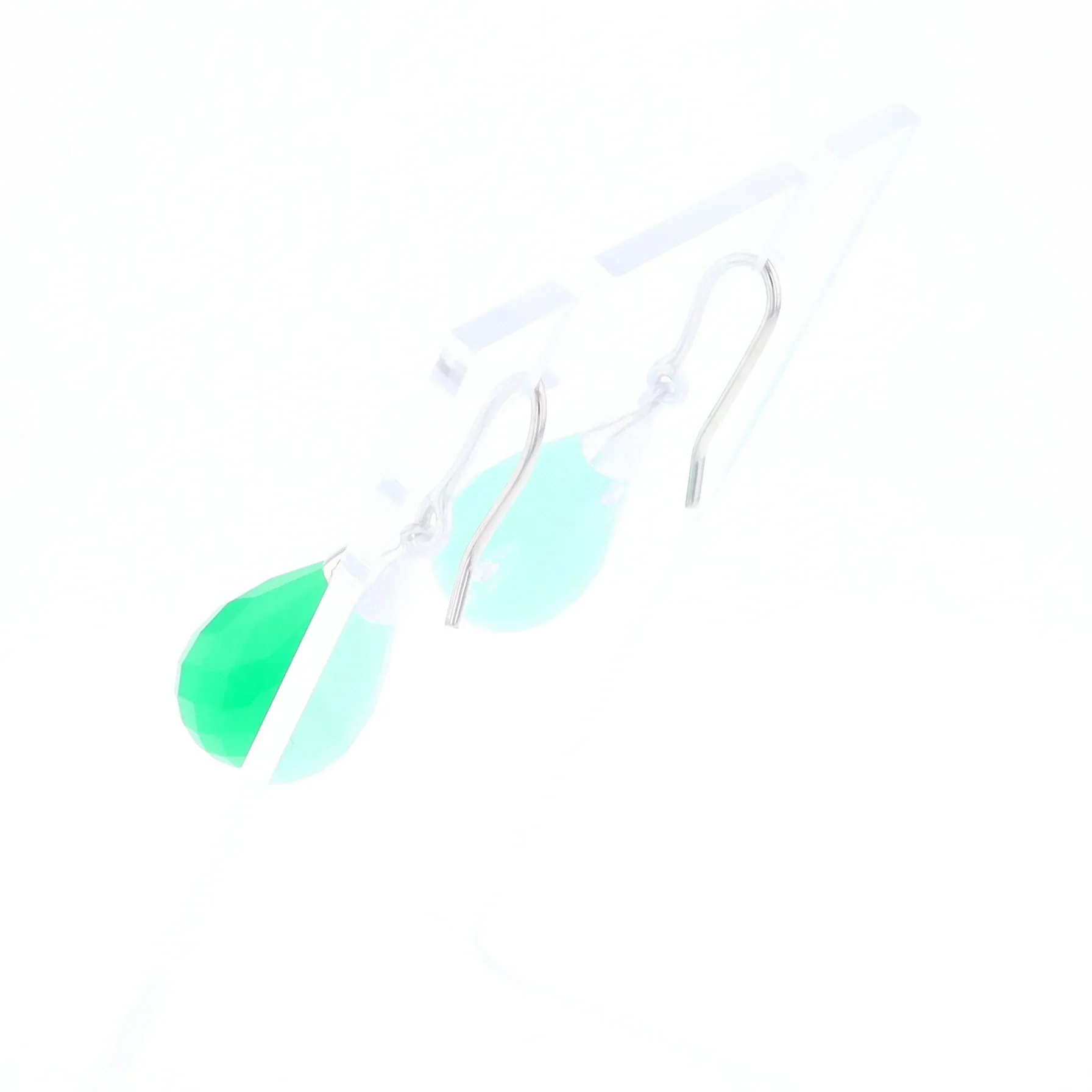 Teardrop Green Briolette Earrings