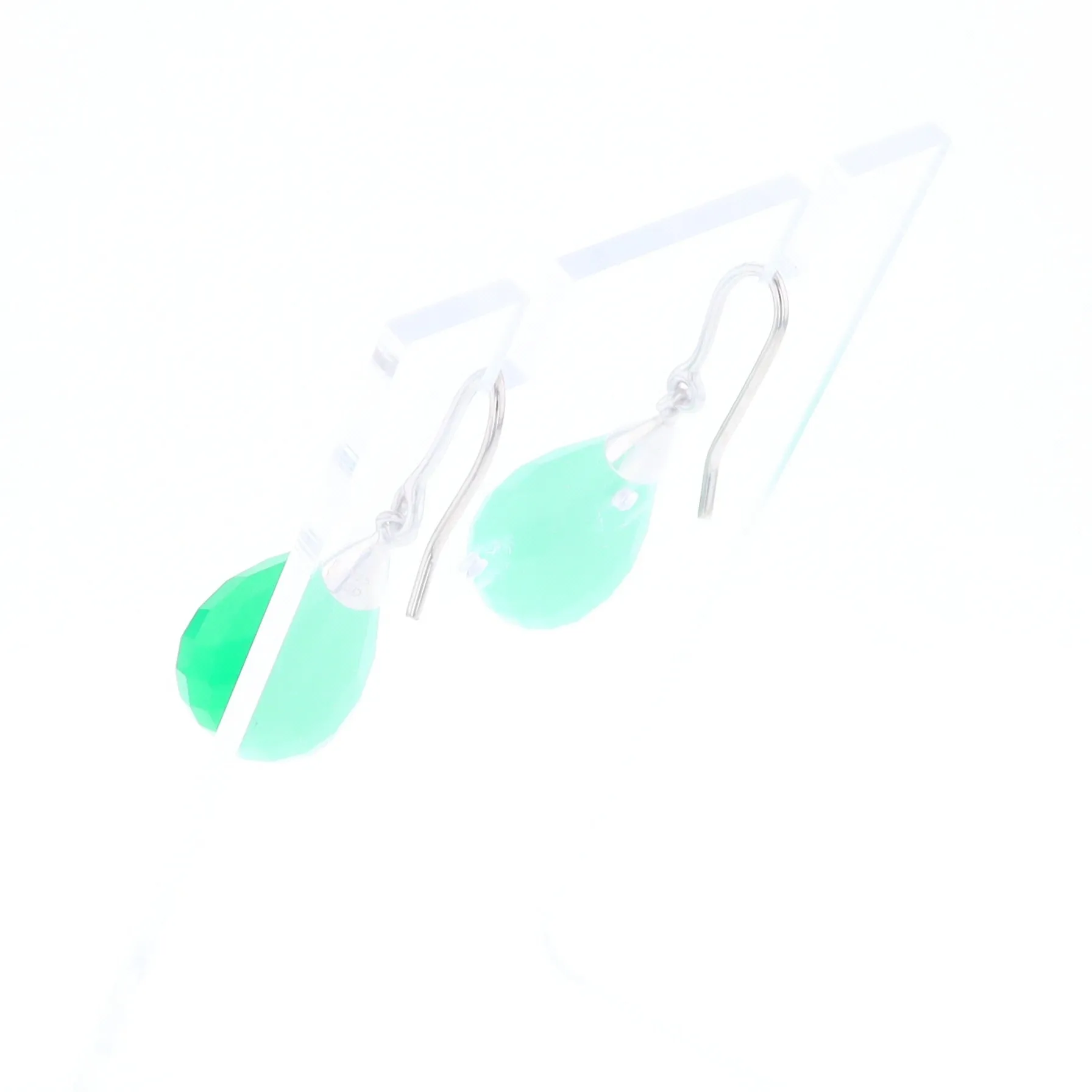 Teardrop Green Briolette Earrings