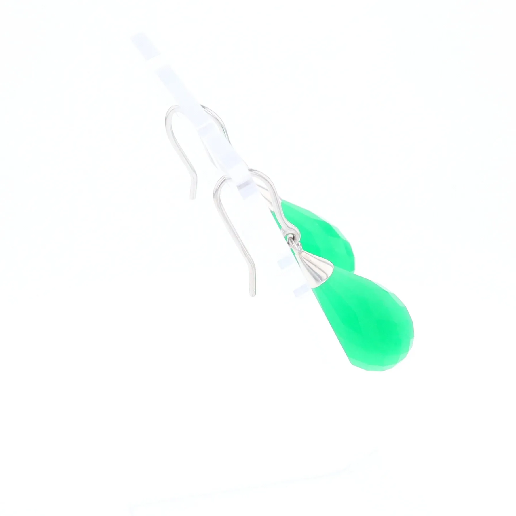 Teardrop Green Briolette Earrings