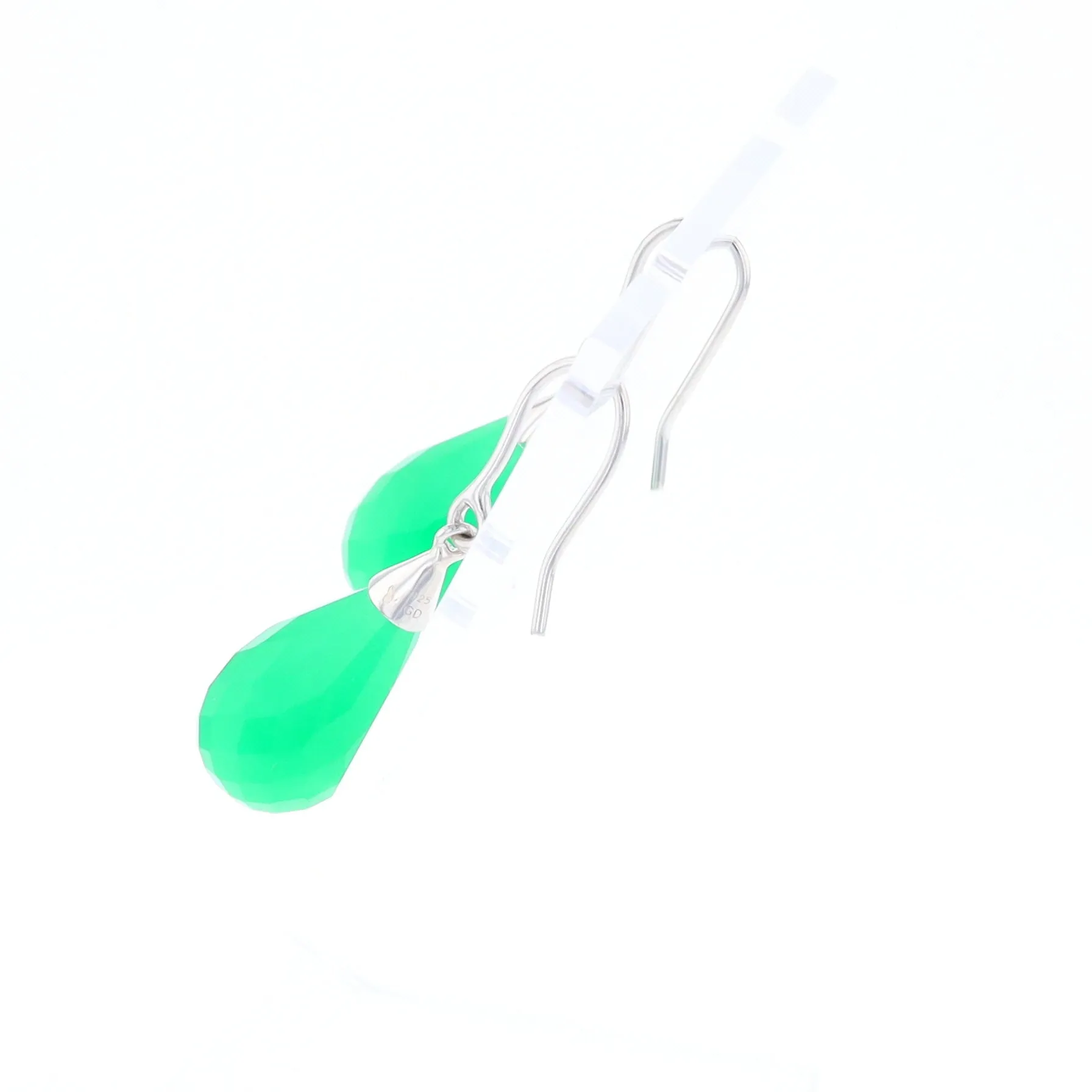 Teardrop Green Briolette Earrings