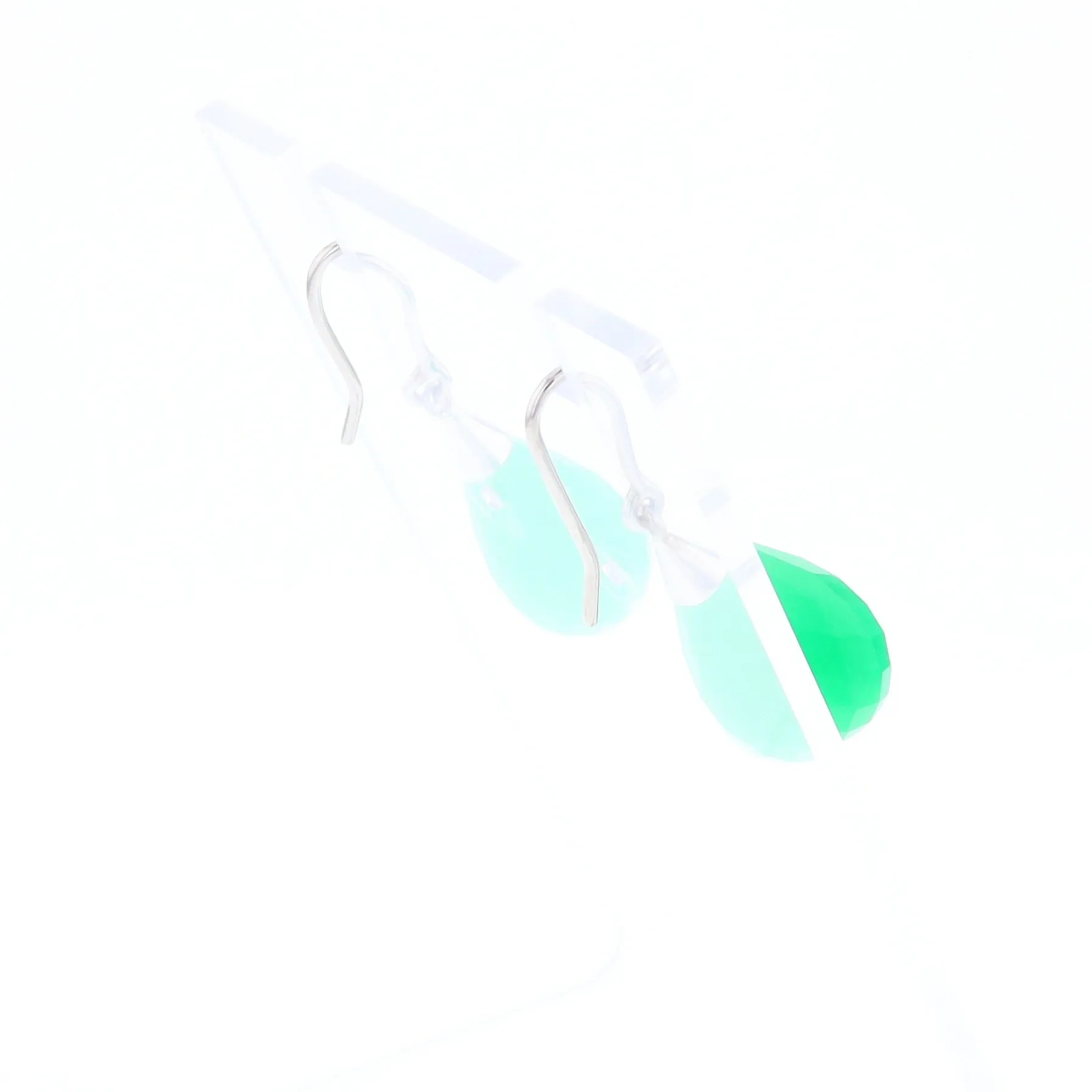 Teardrop Green Briolette Earrings