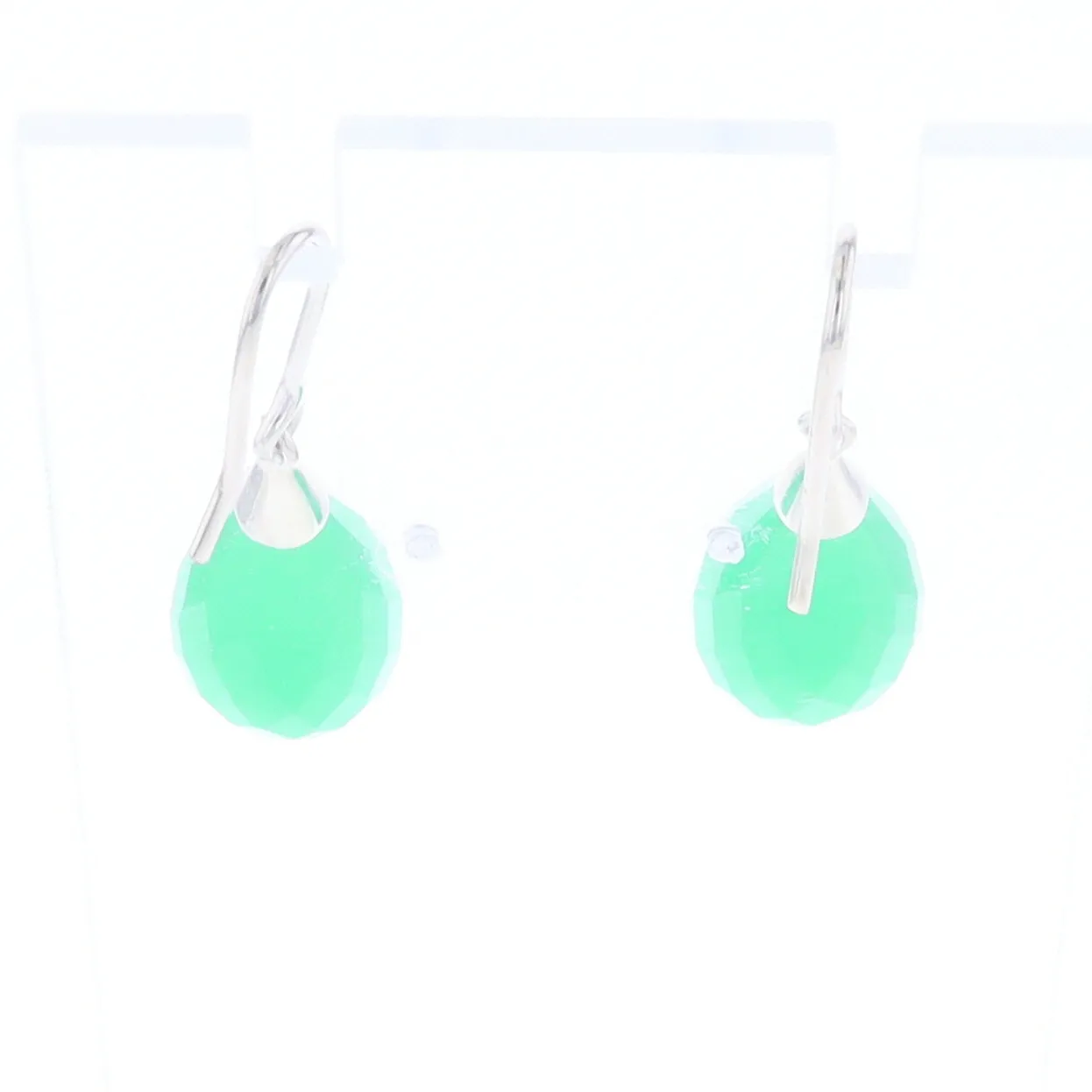 Teardrop Green Briolette Earrings