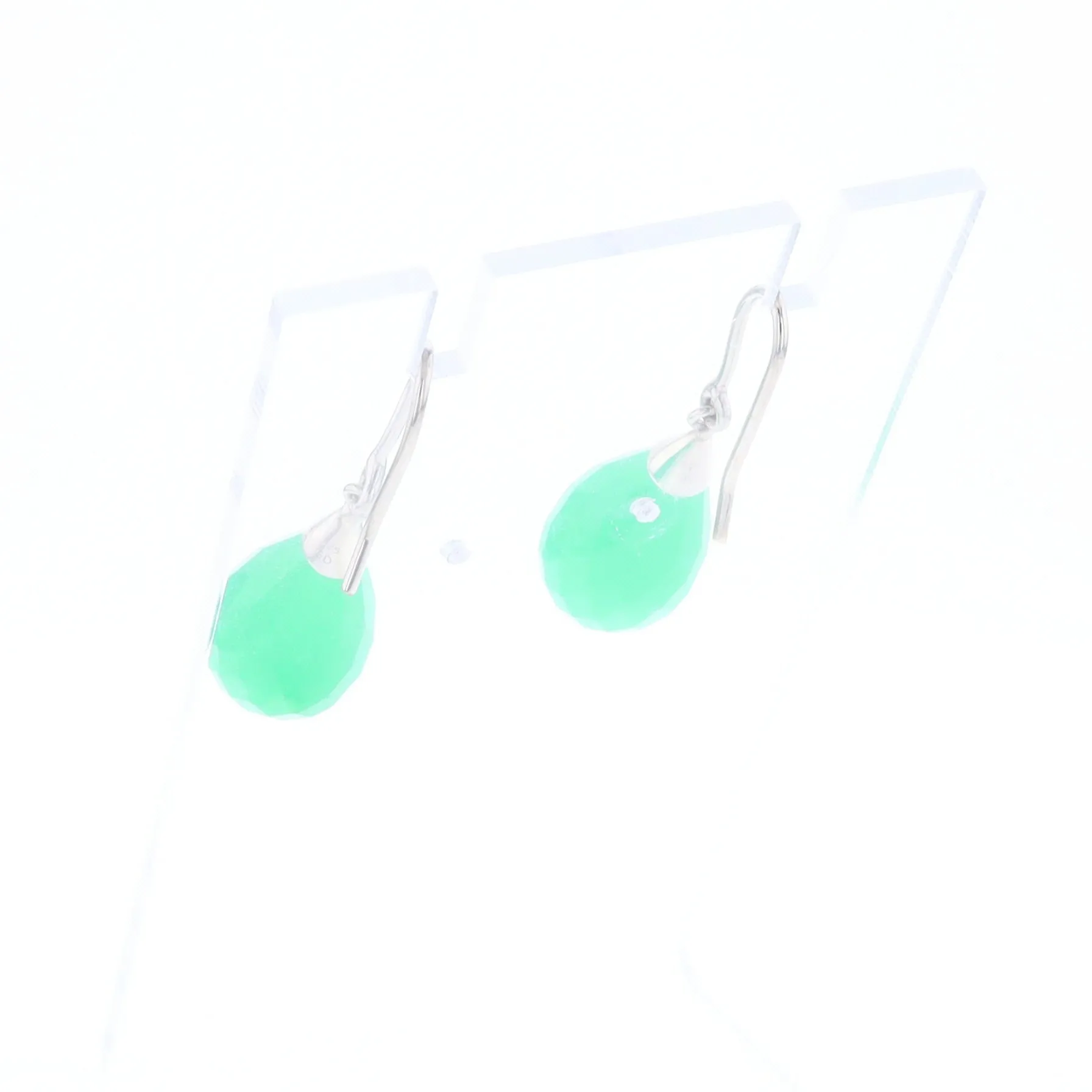 Teardrop Green Briolette Earrings