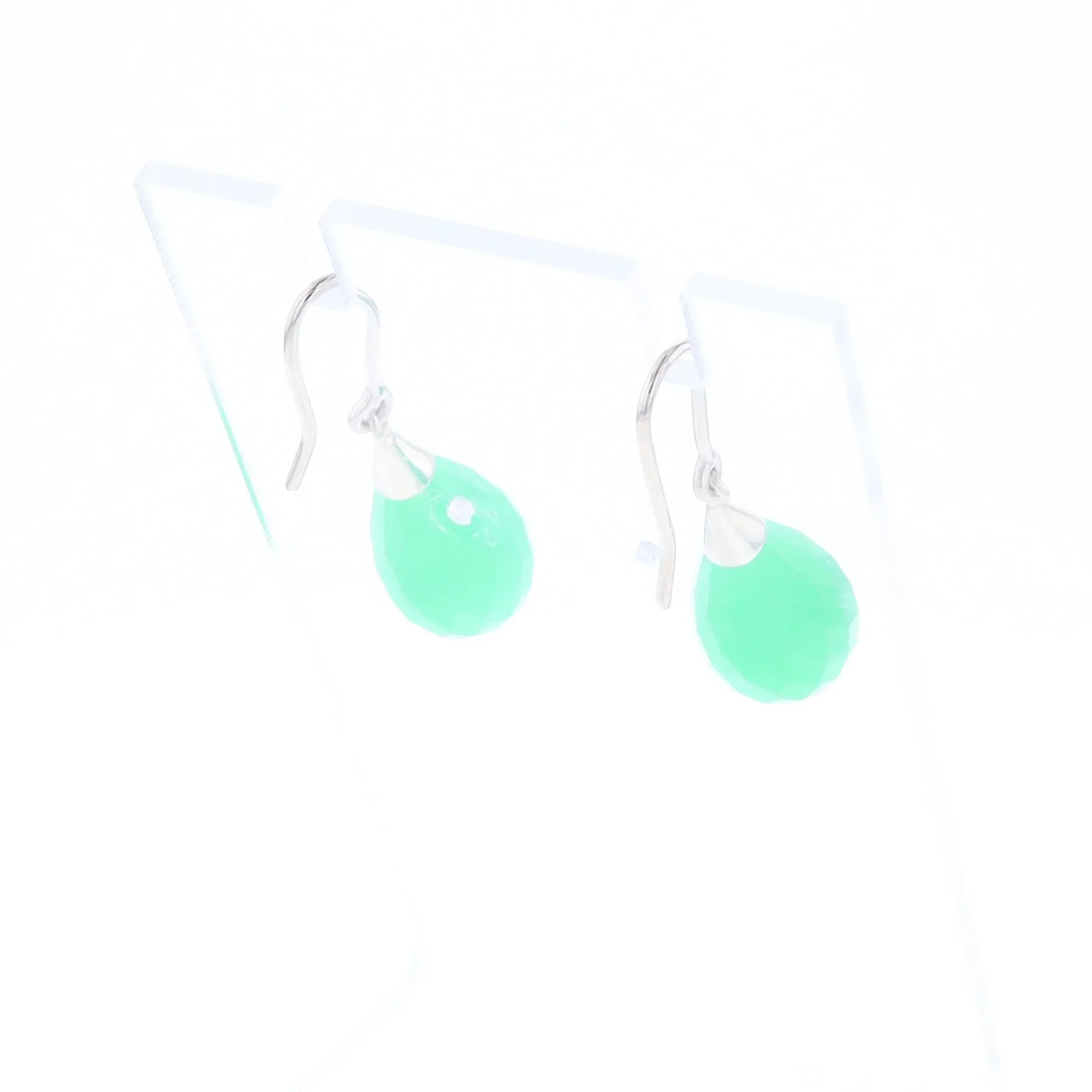 Teardrop Green Briolette Earrings