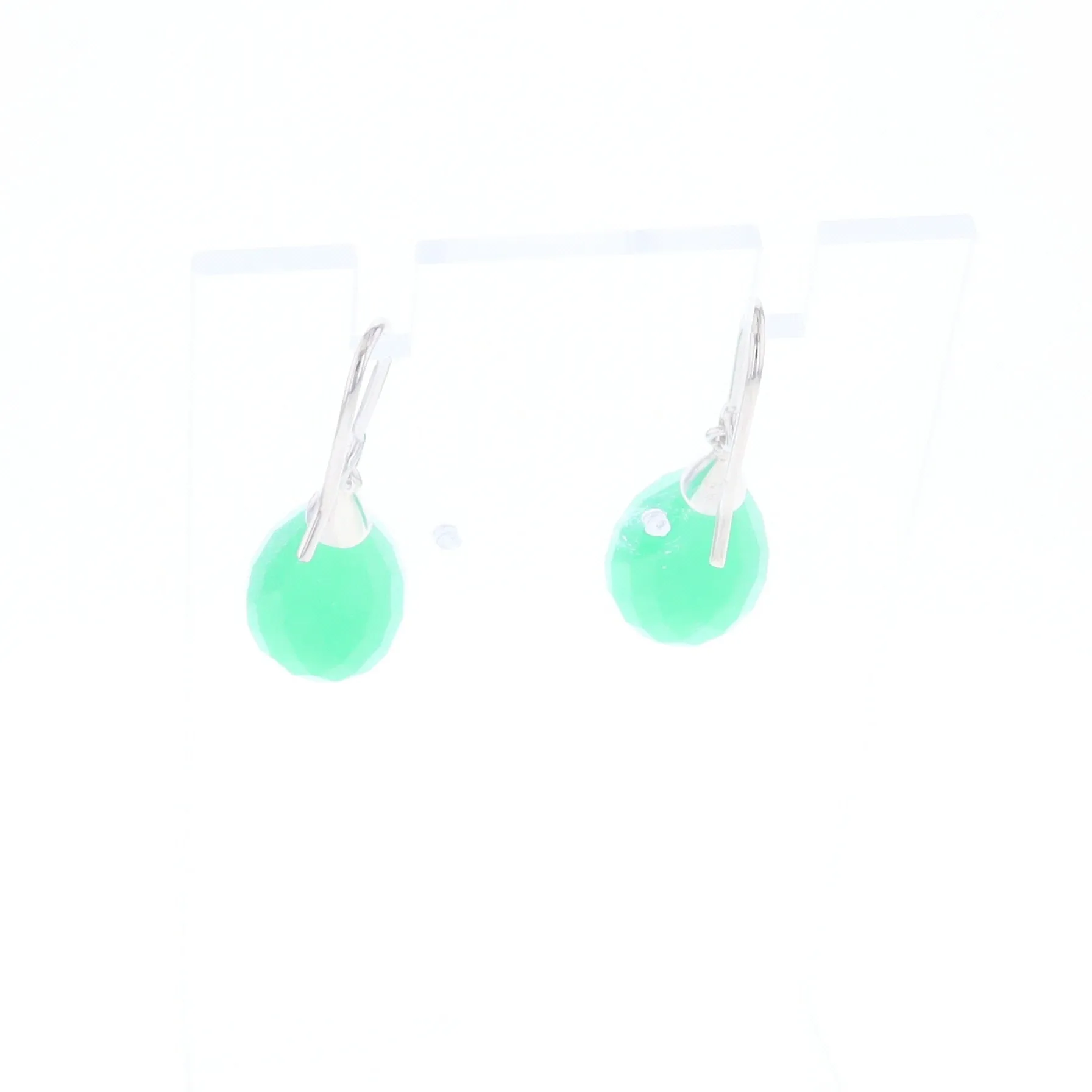 Teardrop Green Briolette Earrings