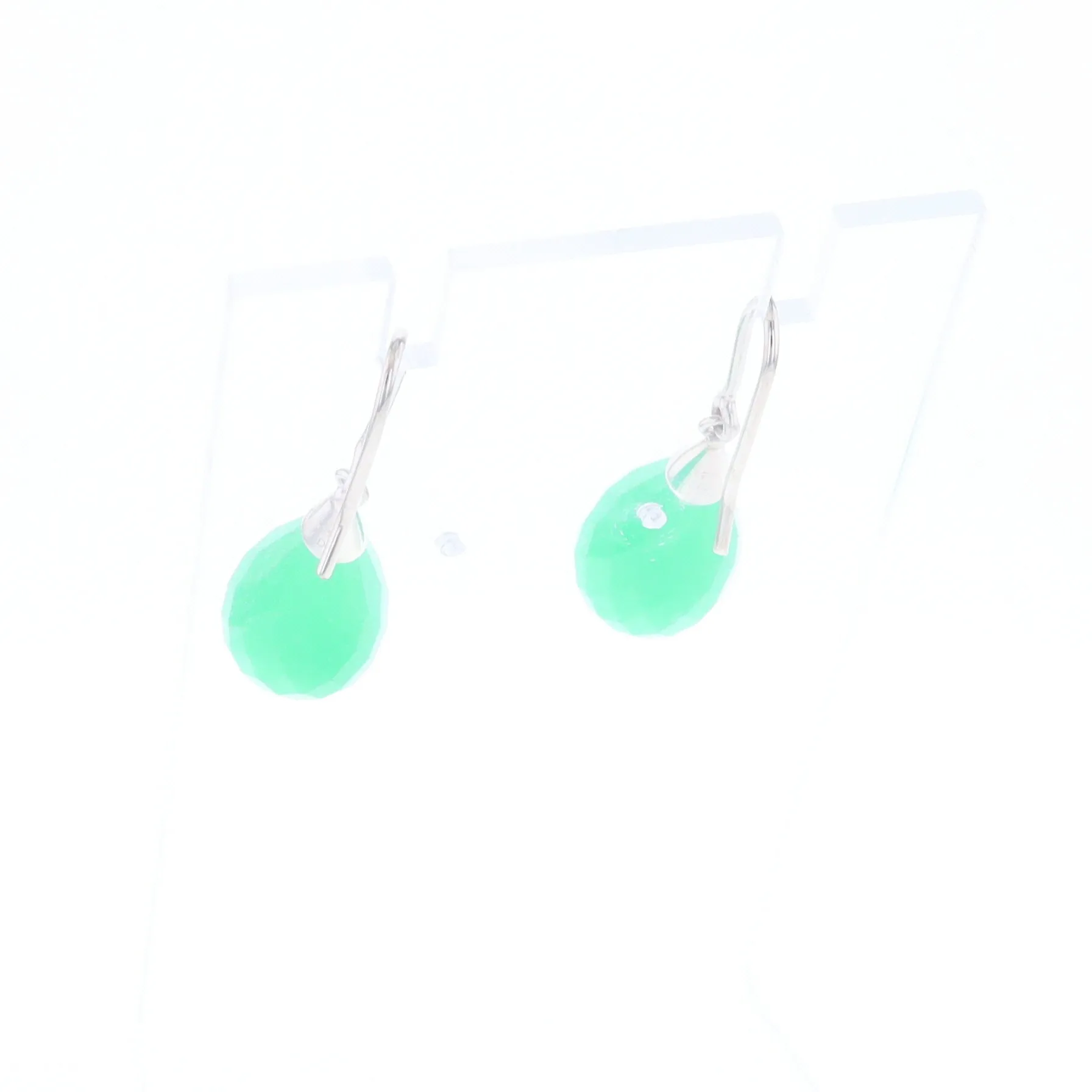 Teardrop Green Briolette Earrings