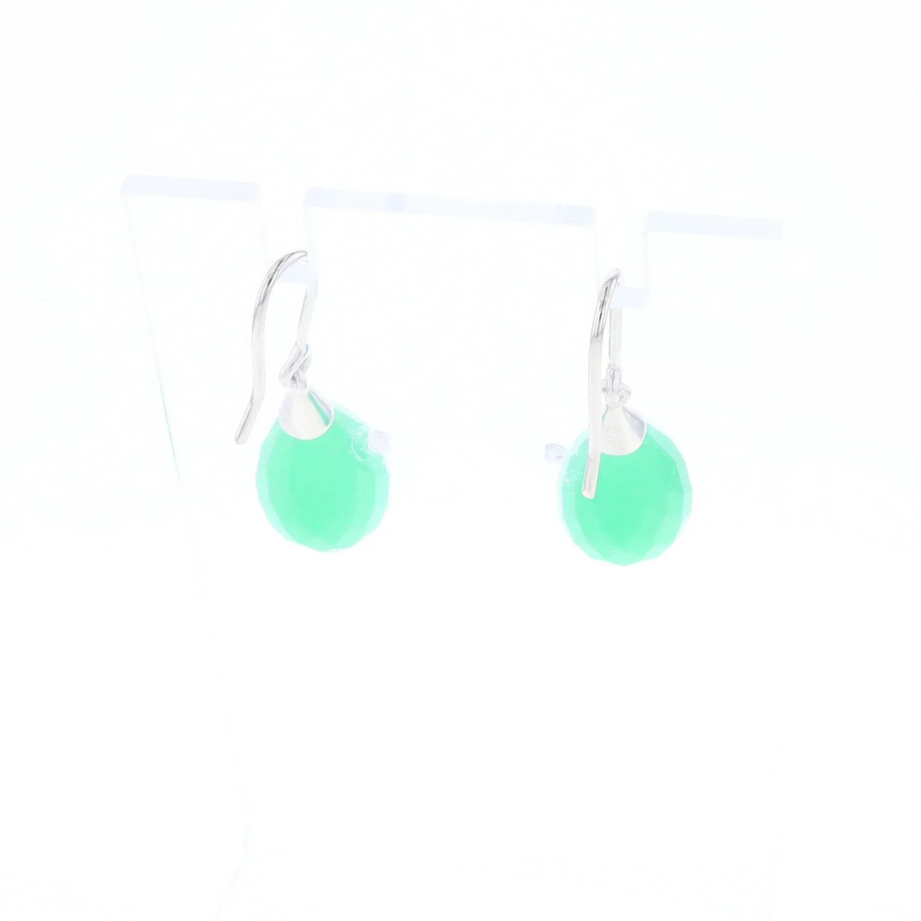 Teardrop Green Briolette Earrings