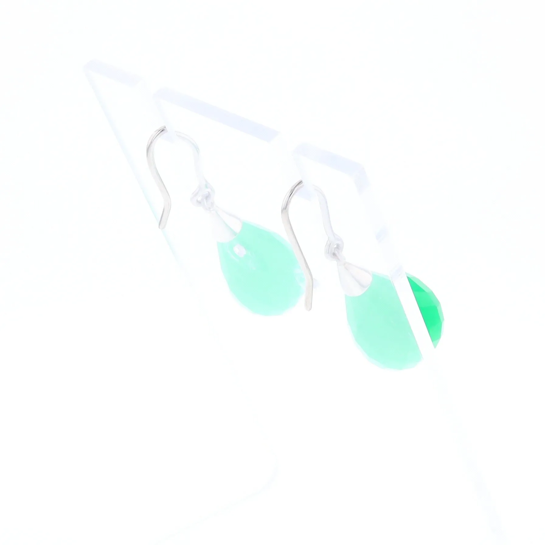 Teardrop Green Briolette Earrings