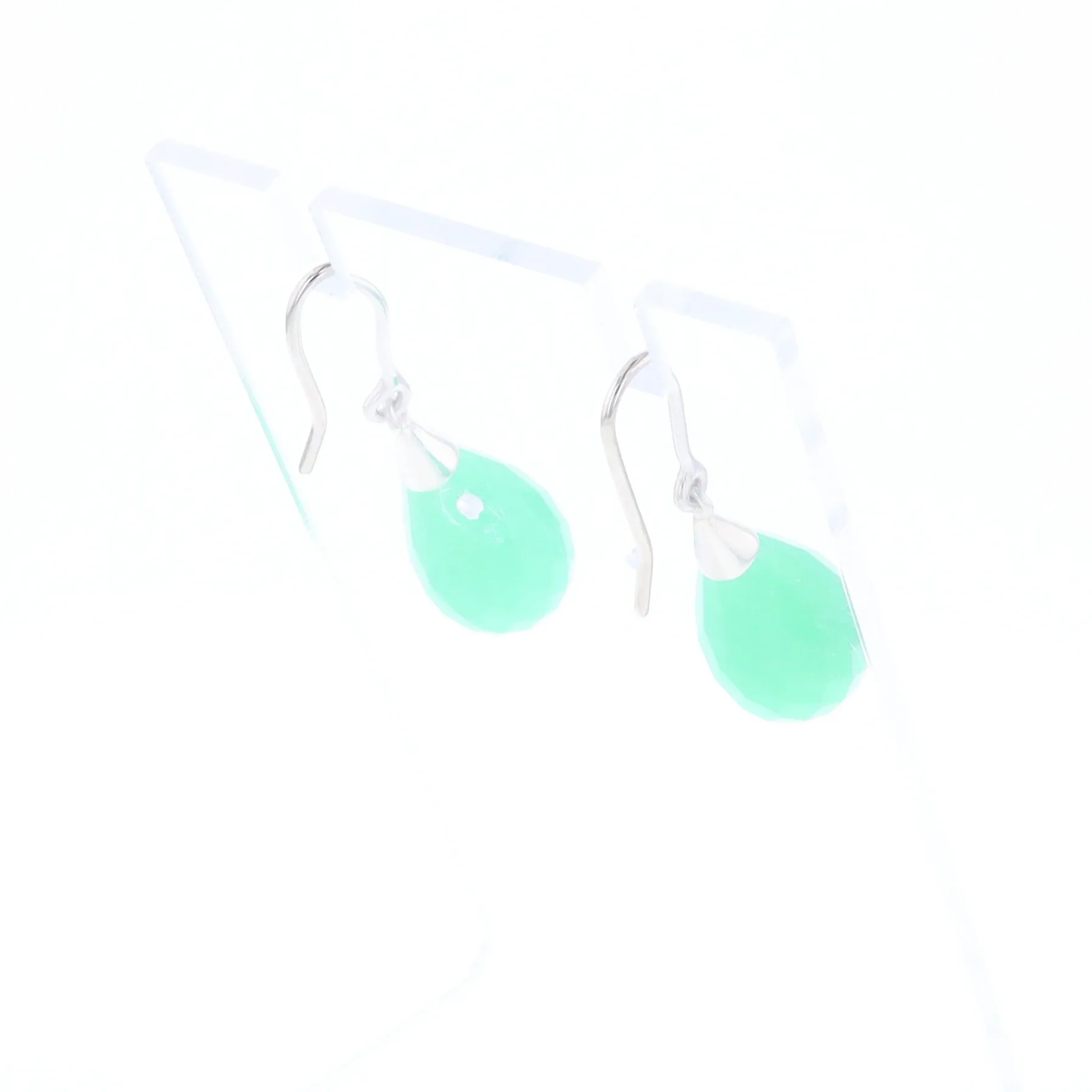 Teardrop Green Briolette Earrings