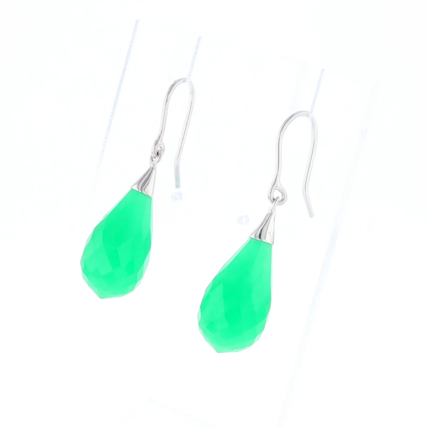 Teardrop Green Briolette Earrings