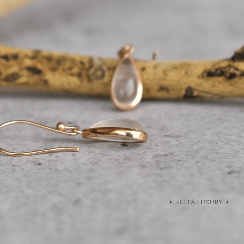 Teardrop Treasure - Rose Quartz Earrings