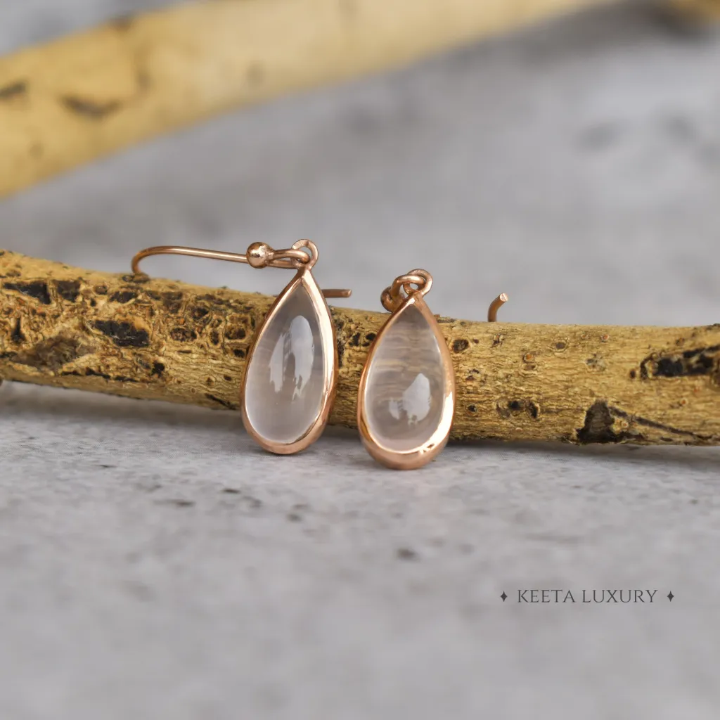 Teardrop Treasure - Rose Quartz Earrings