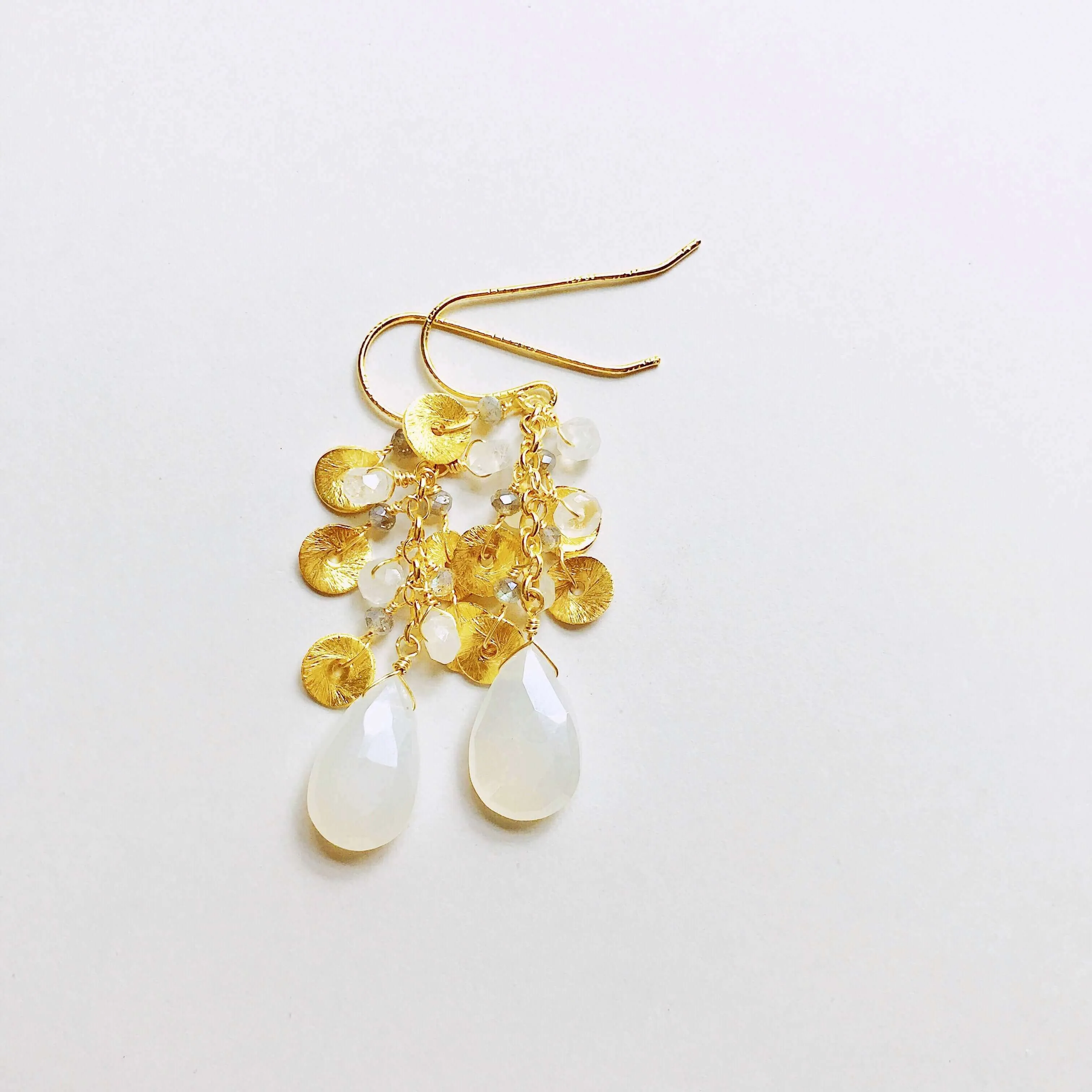 The Aurora Earring - White Chalcedony