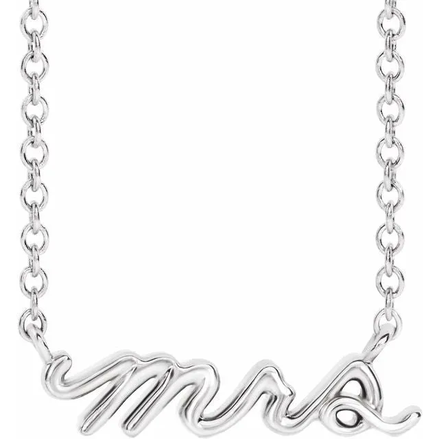 The "Mrs" Necklace