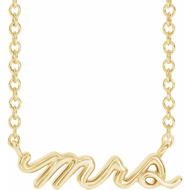 The "Mrs" Necklace