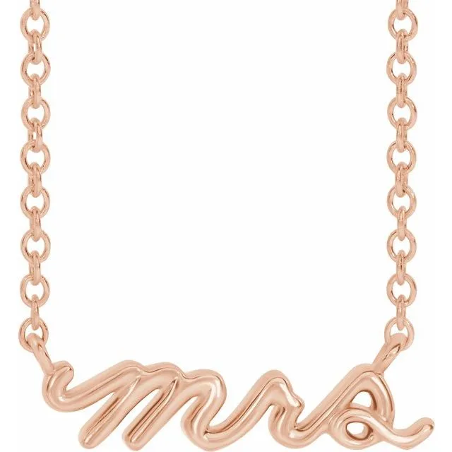 The "Mrs" Necklace