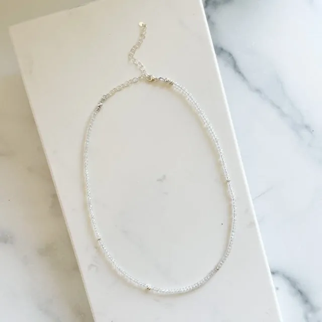 Theia Necklace in Clear Quartz