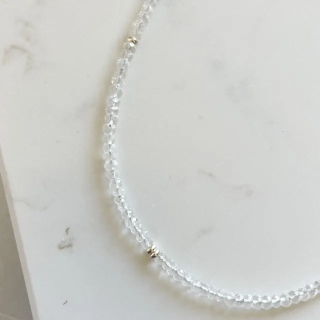 Theia Necklace in Clear Quartz