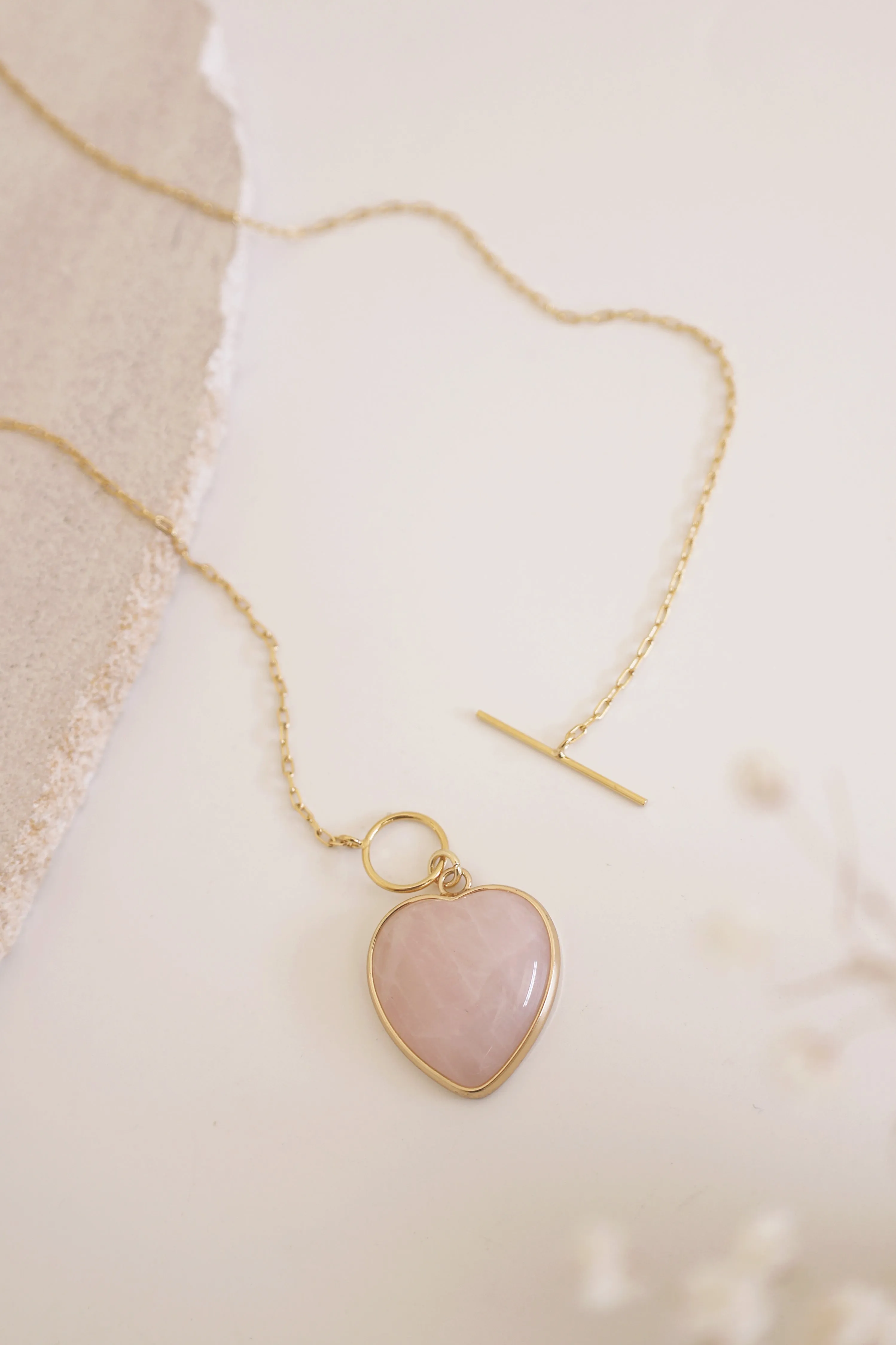 Toggle Chain Heart Pendant Necklace