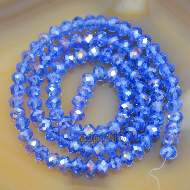 Top Quality Czech Crystal Faceted Rondelle Beads on a 15" Strand 2x3mm