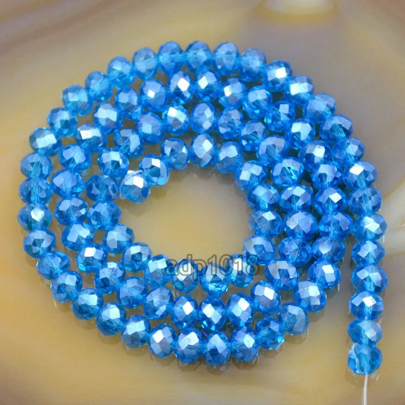 Top Quality Czech Crystal Faceted Rondelle Beads on a 15" Strand 2x3mm