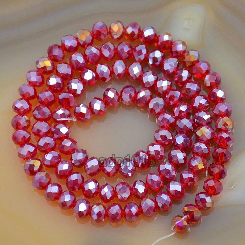 Top Quality Czech Crystal Faceted Rondelle Beads on a 15" Strand 2x3mm