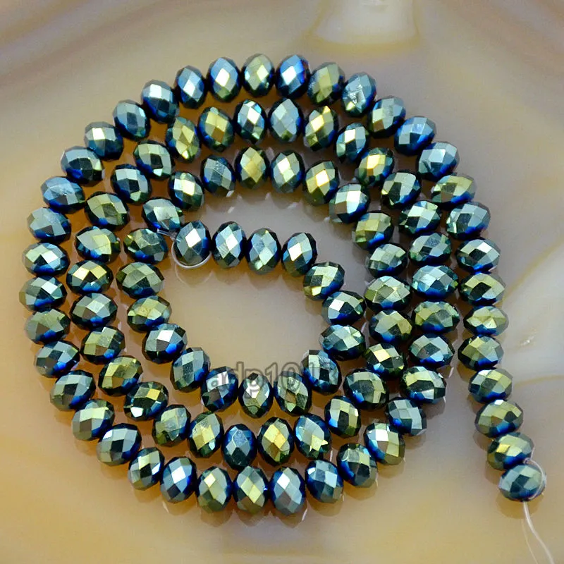 Top Quality Czech Crystal Faceted Rondelle Beads on a 15" Strand 2x3mm