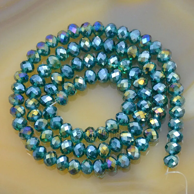 Top Quality Czech Crystal Faceted Rondelle Beads on a 15" Strand 2x3mm