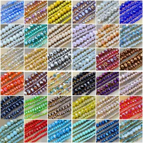 Top Quality Czech Crystal Faceted Rondelle Beads on a 15" Strand 2x3mm