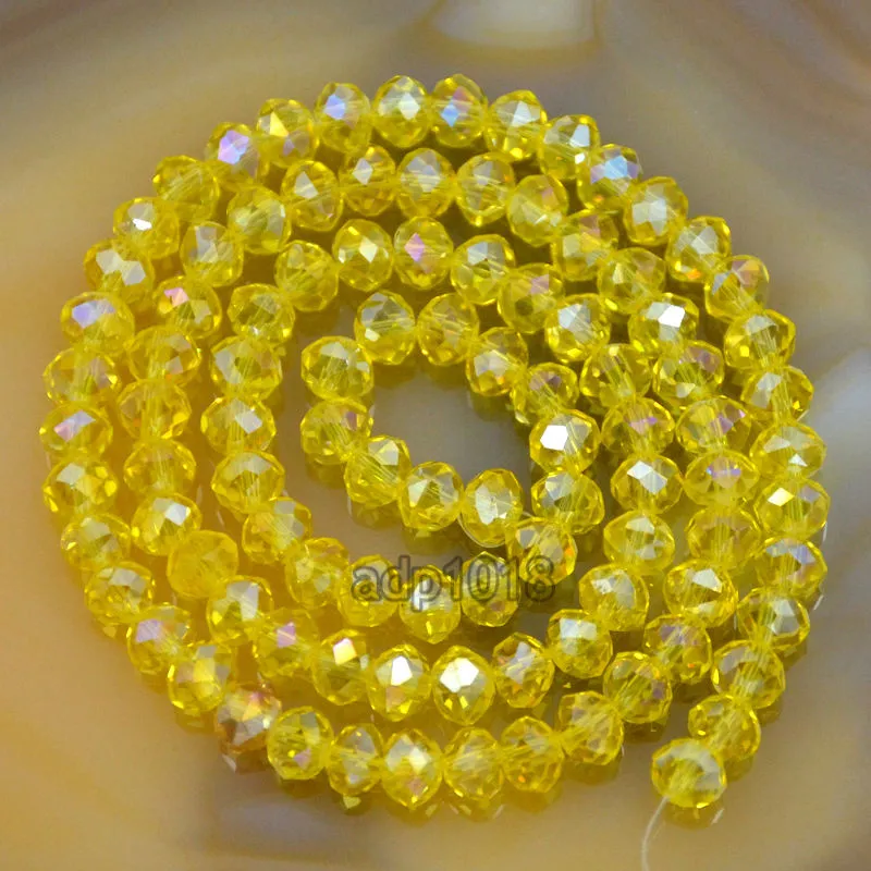 Top Quality Czech Crystal Faceted Rondelle Beads on a 15" Strand 2x3mm