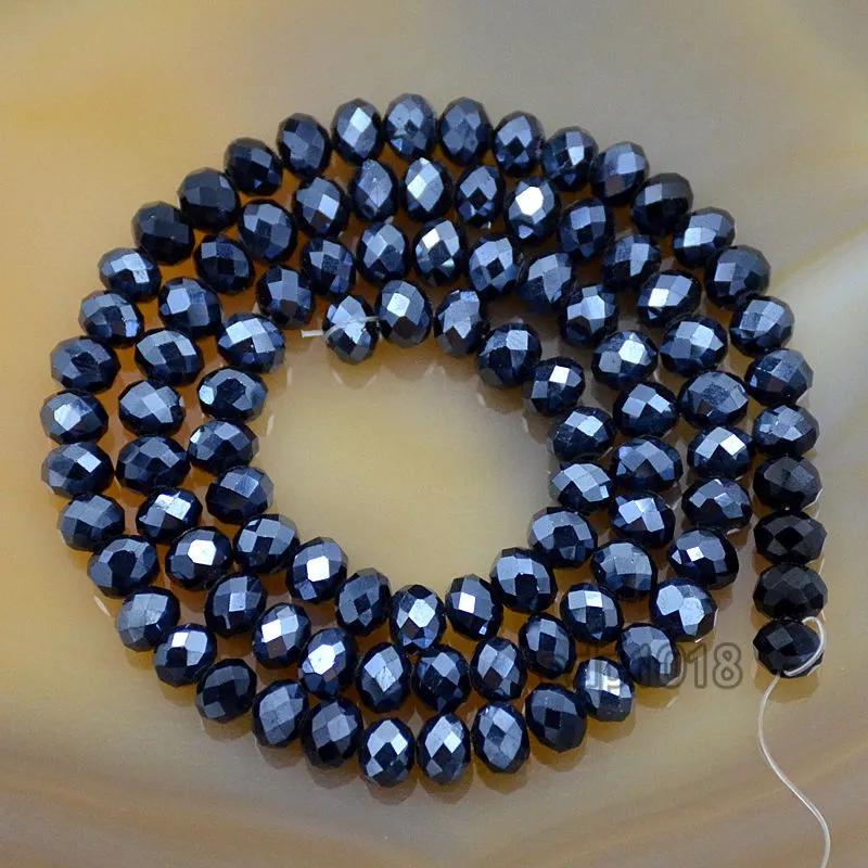 Top Quality Czech Crystal Faceted Rondelle Beads on a 15" Strand 2x3mm