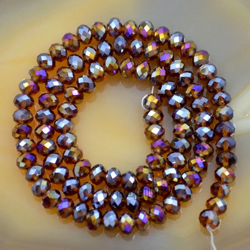 Top Quality Czech Crystal Faceted Rondelle Beads on a 15" Strand 2x3mm