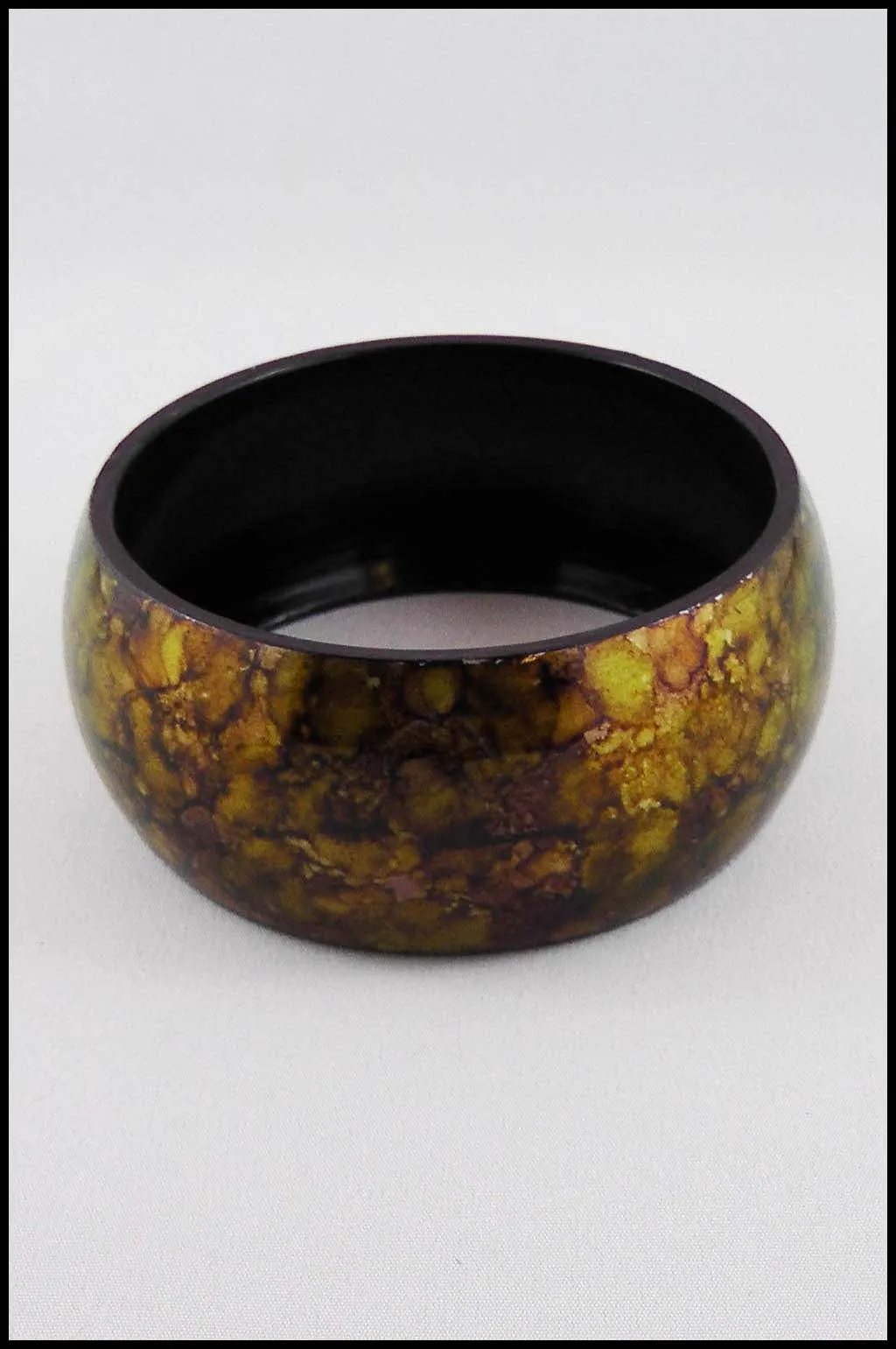 Tortoise Shell Patterned Metal Bangle