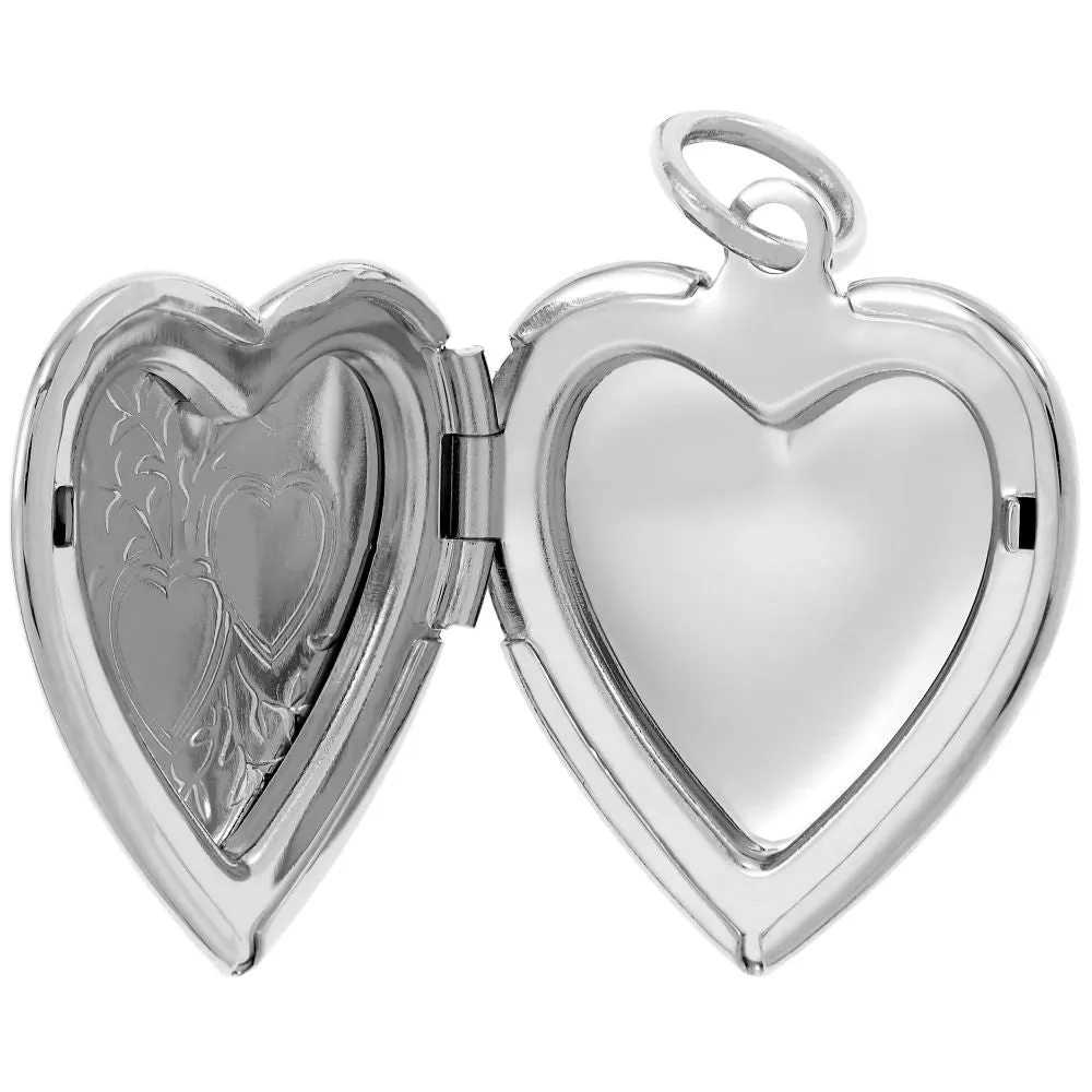 Two Hearts Locket, Rhodium