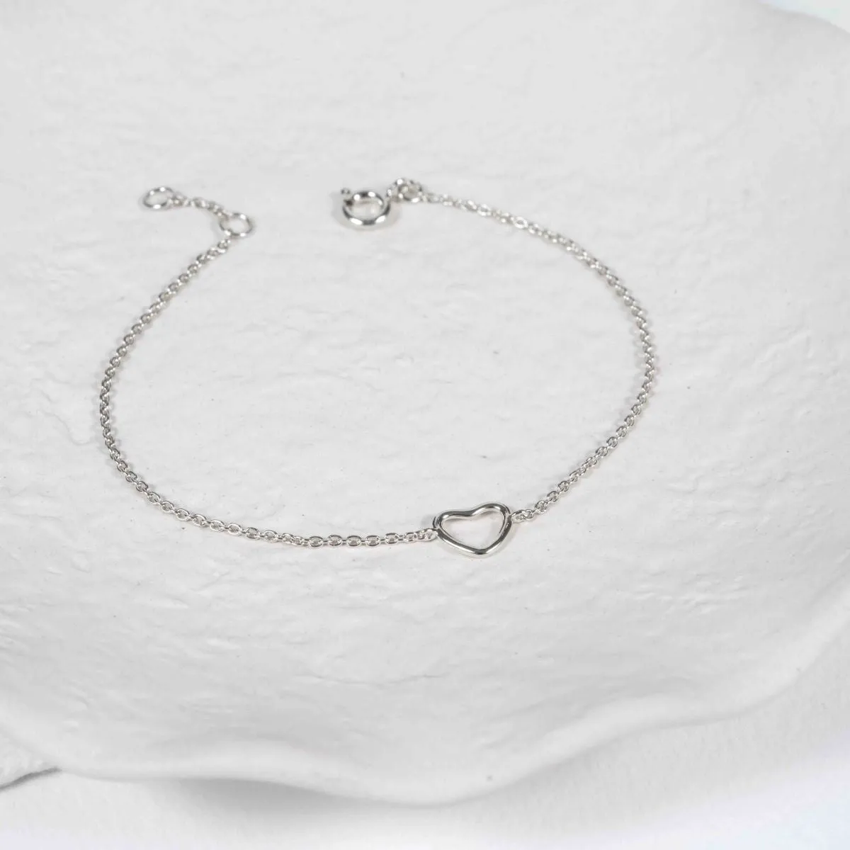 Verona Silver Love Heart Bracelet