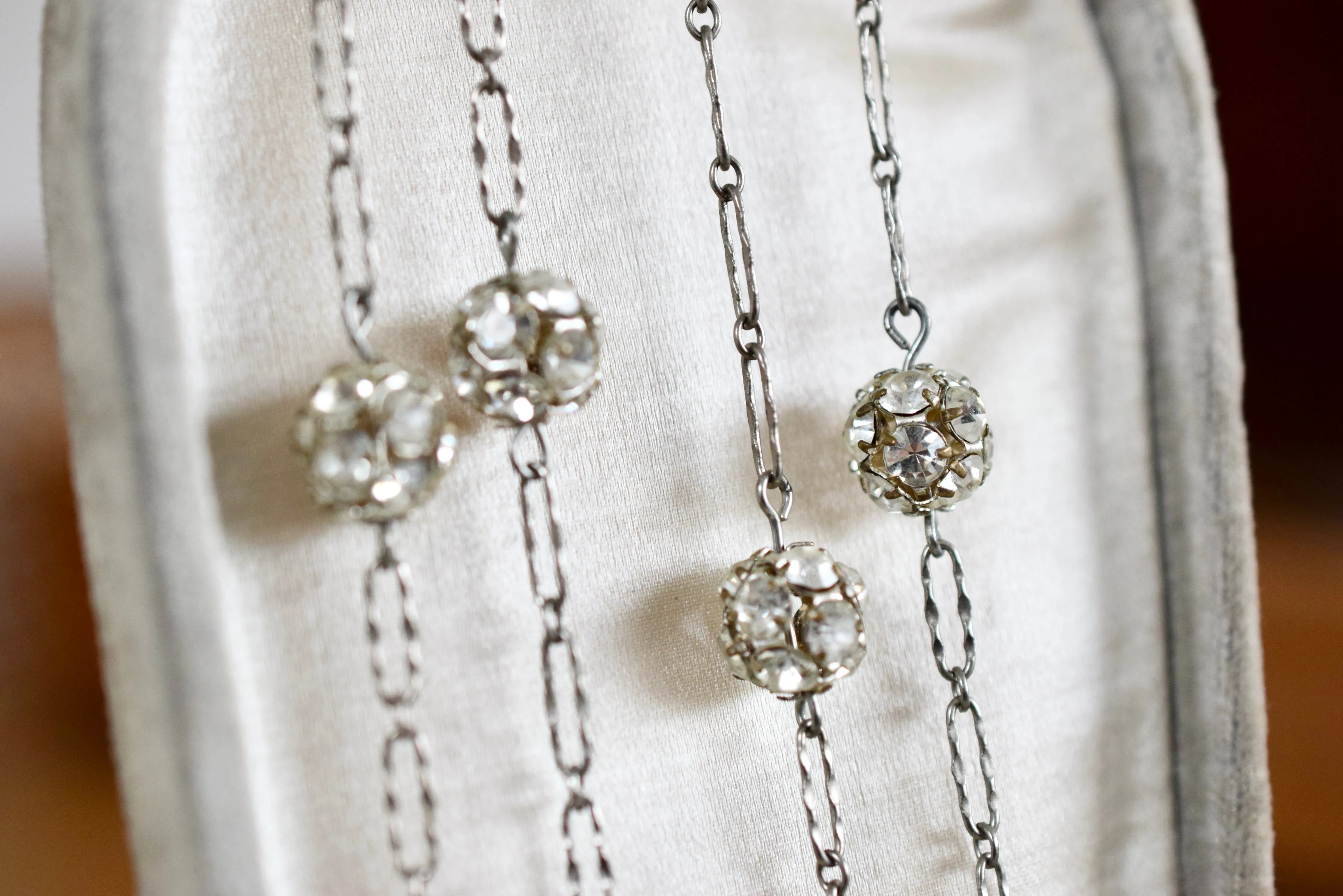 Vintage 1920s Mirror Ball Necklace