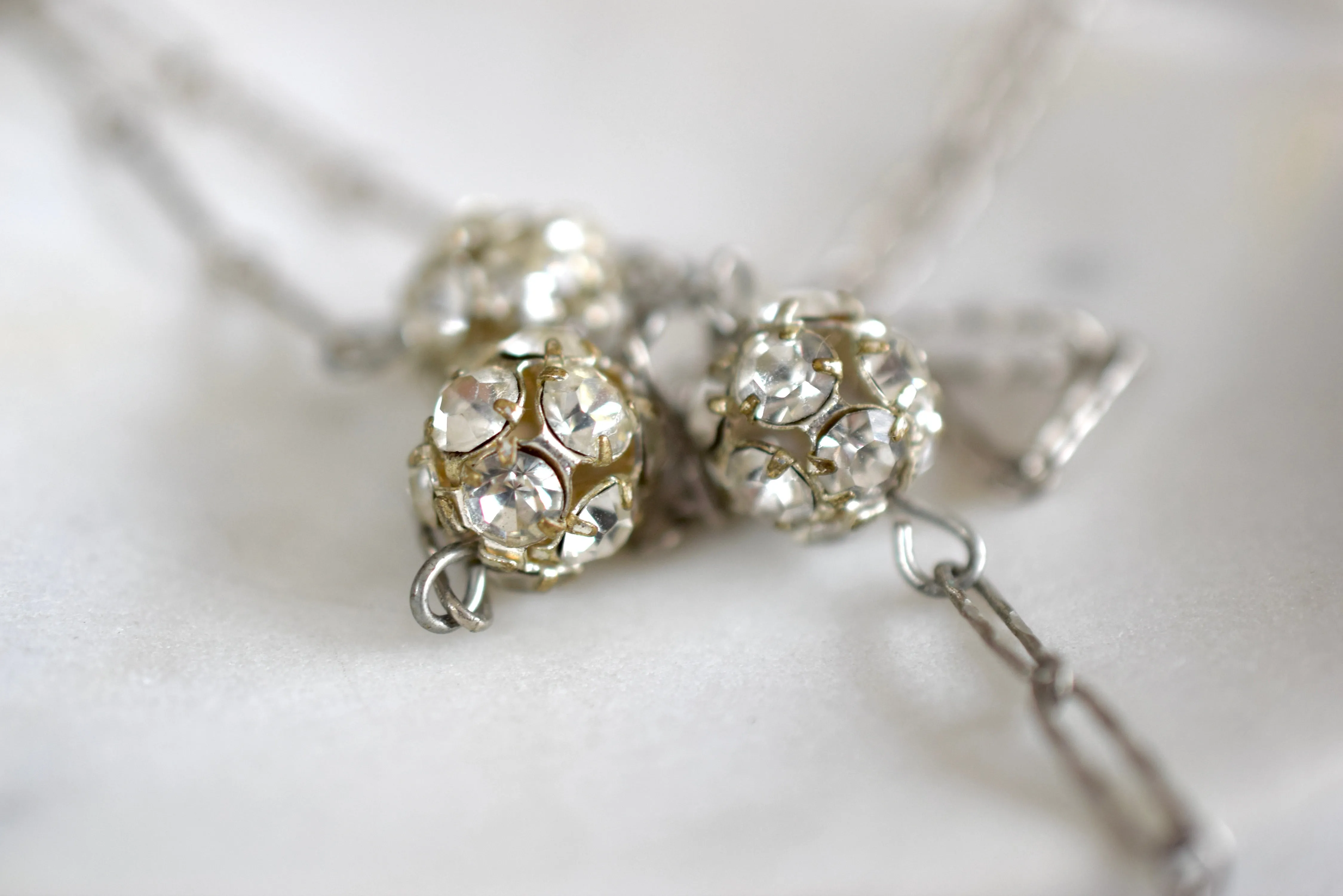 Vintage 1920s Mirror Ball Necklace