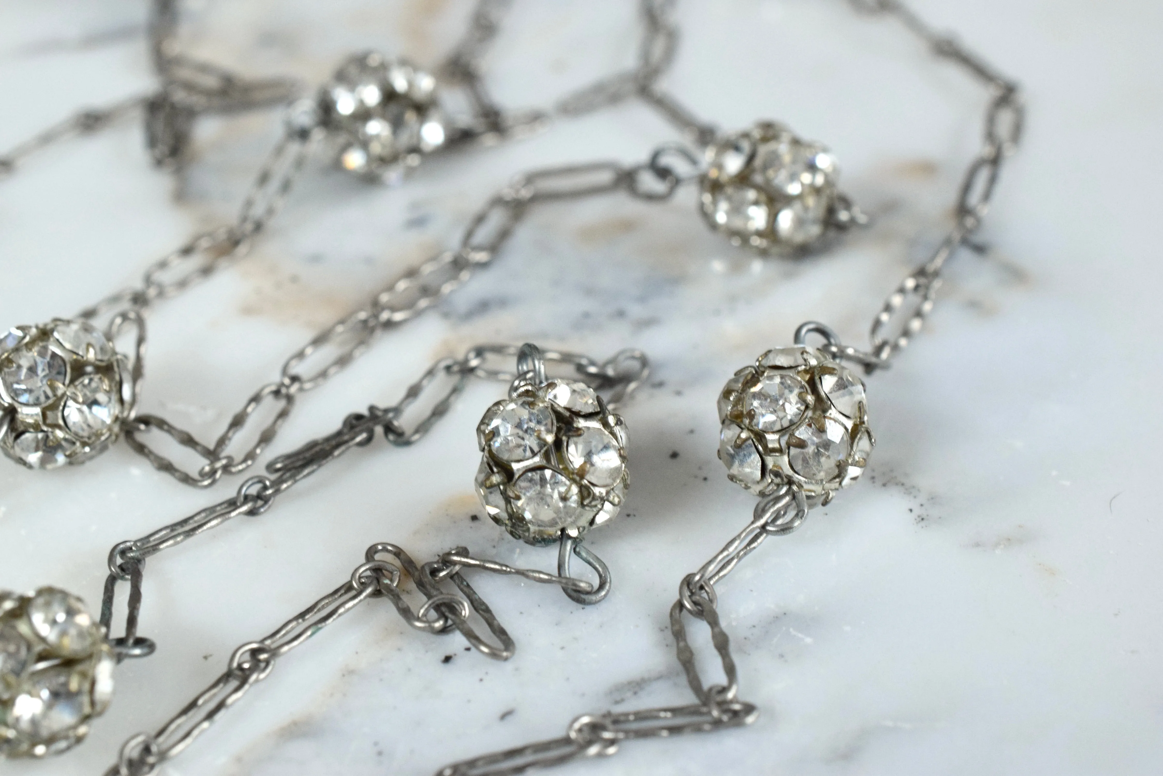 Vintage 1920s Mirror Ball Necklace