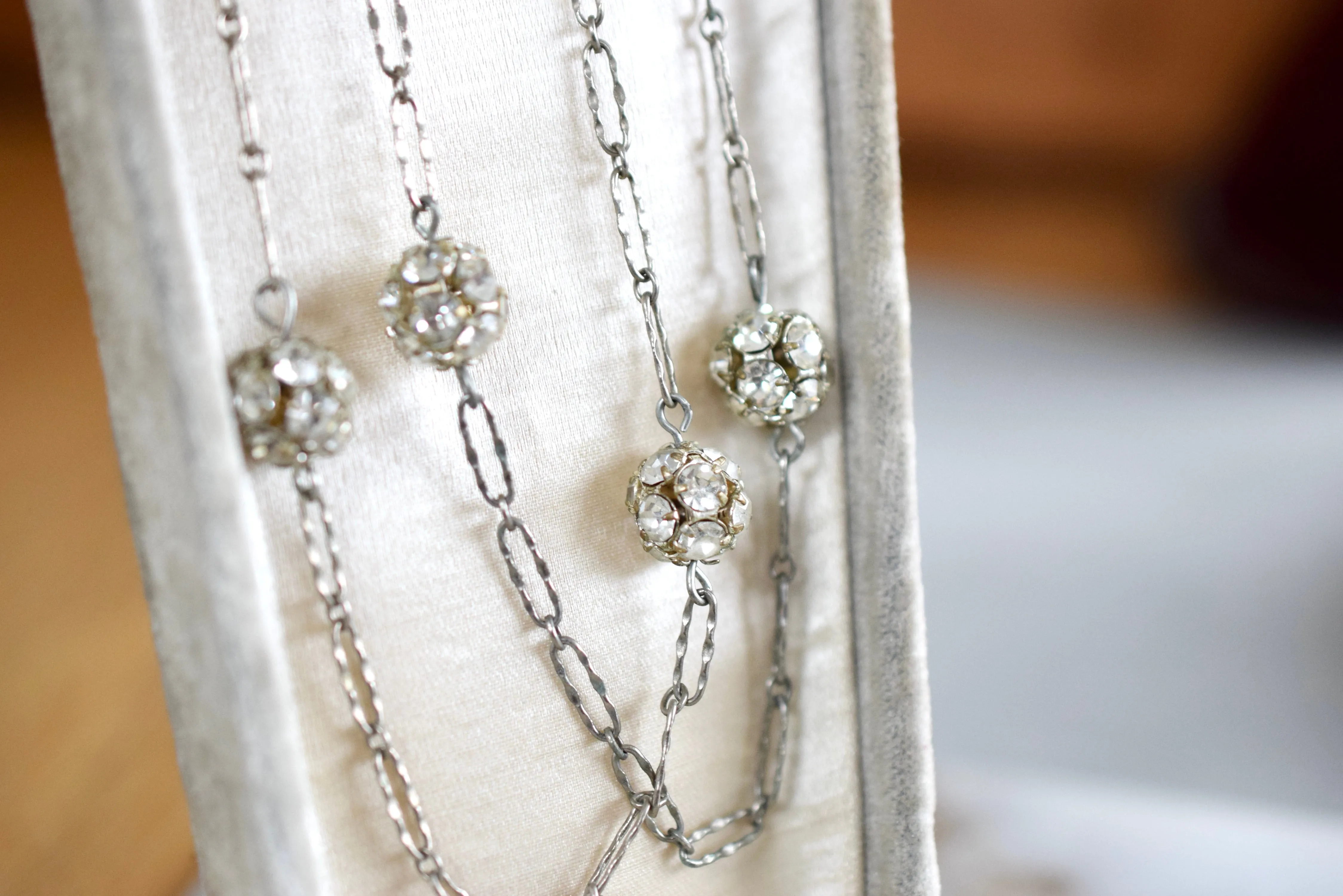 Vintage 1920s Mirror Ball Necklace