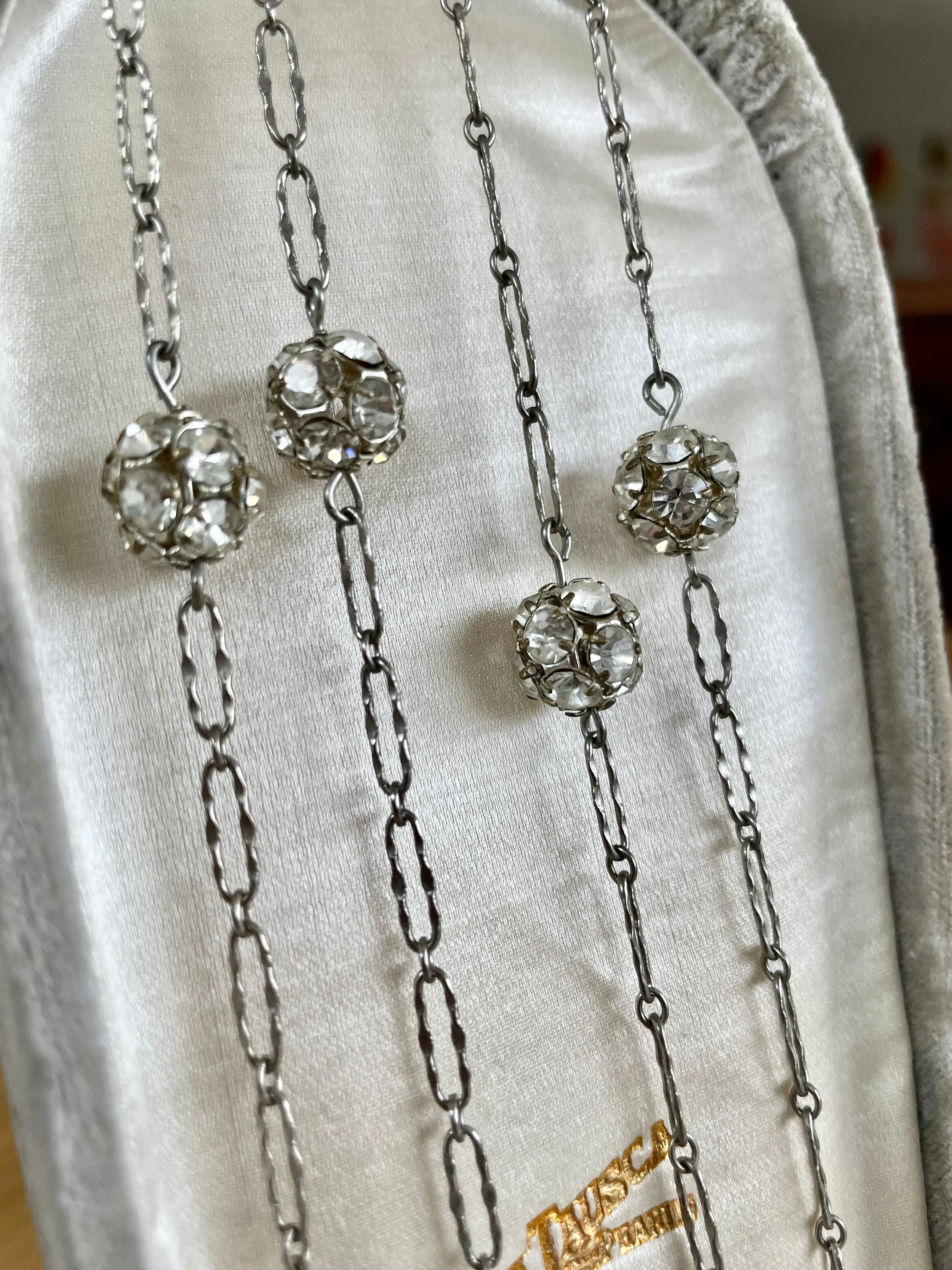 Vintage 1920s Mirror Ball Necklace