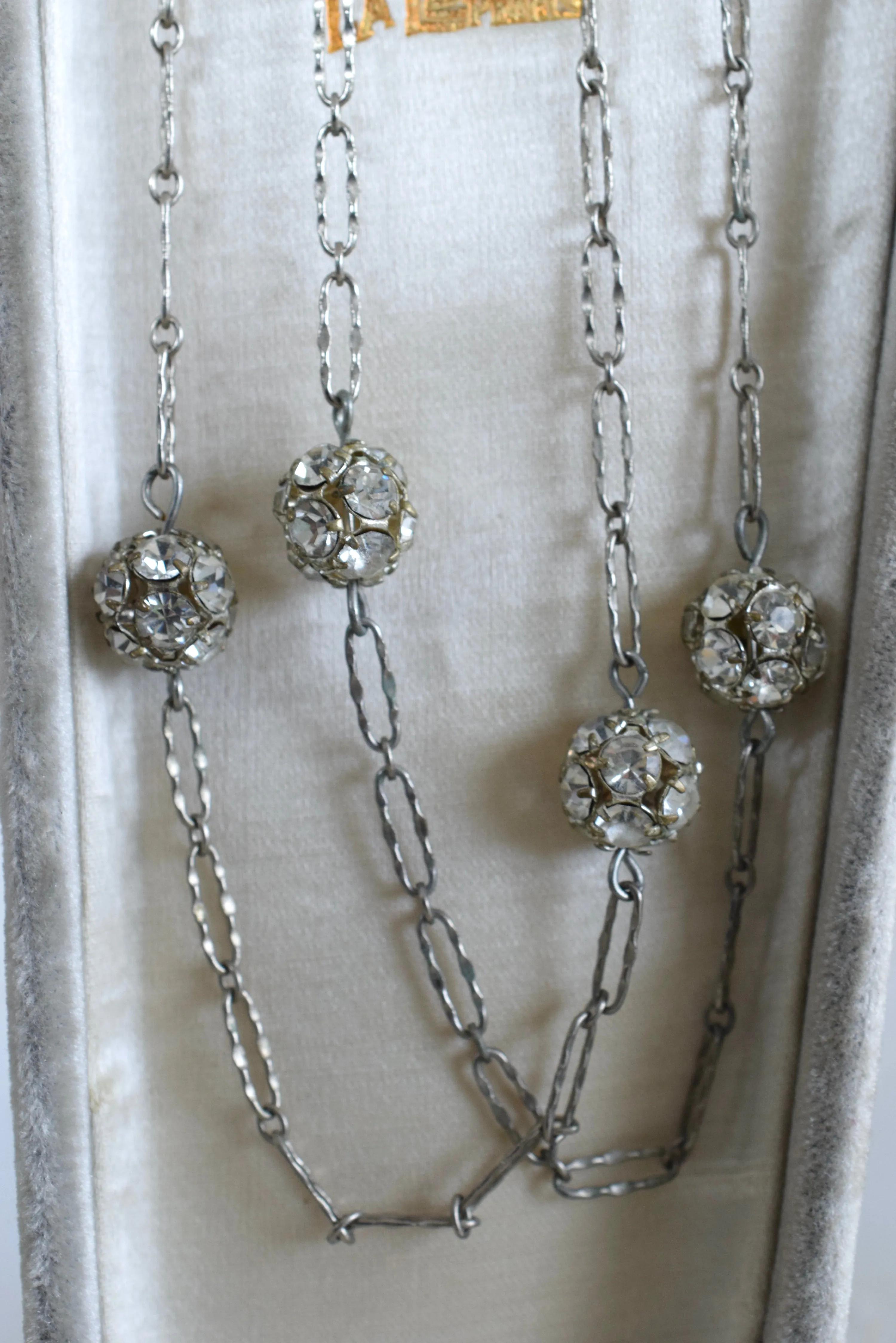 Vintage 1920s Mirror Ball Necklace