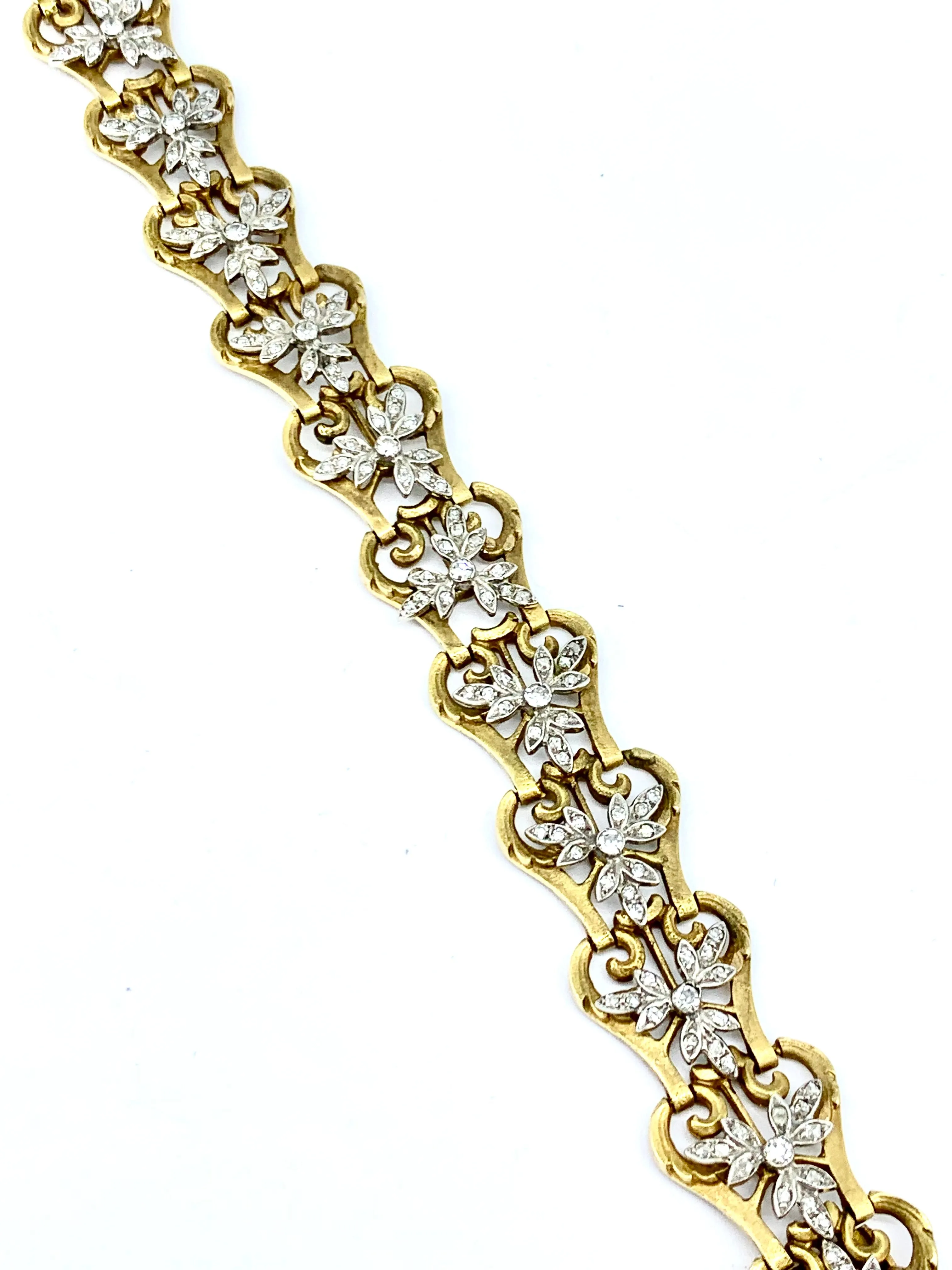 Vintage Art Nouveau Diamond Bracelet