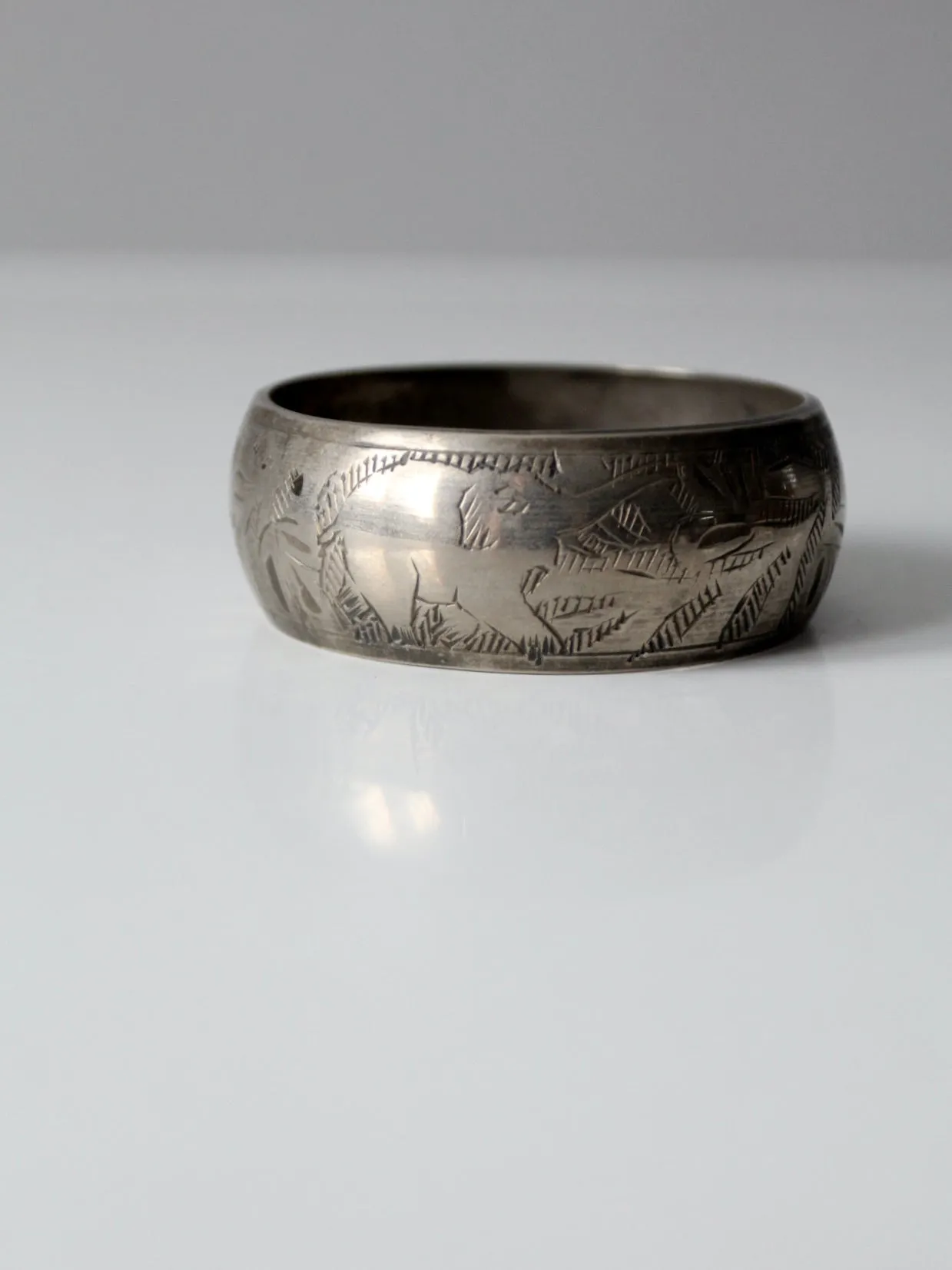 vintage etched bangle bracelet